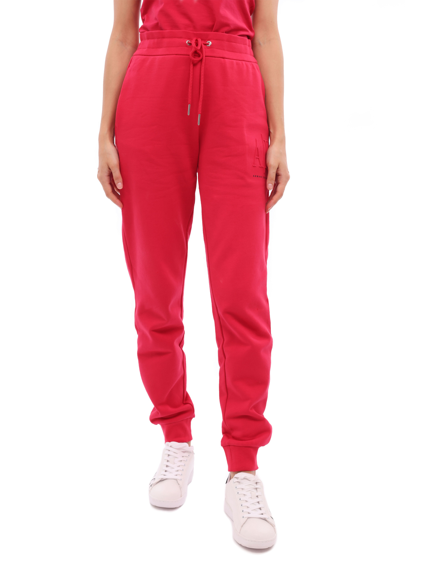 Брюки спортивные Armani Exchange 8NYPFX YJ68Z 1492 красные женские с манжетами — купить в интернет-магазине Verdistore