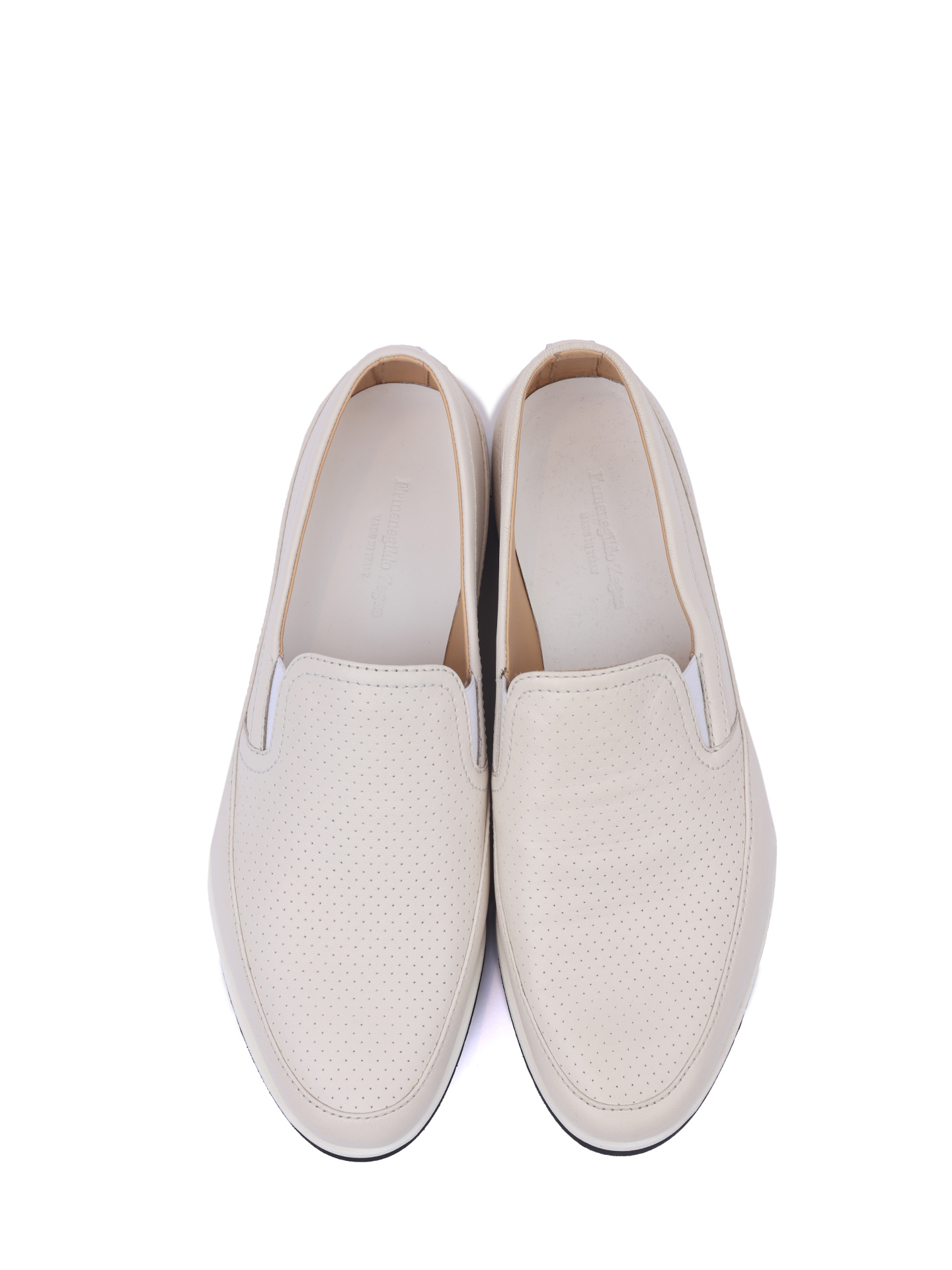 Мокасины белые кожаные на черно-белой подошве — купить в интернет-магазине Verdistore