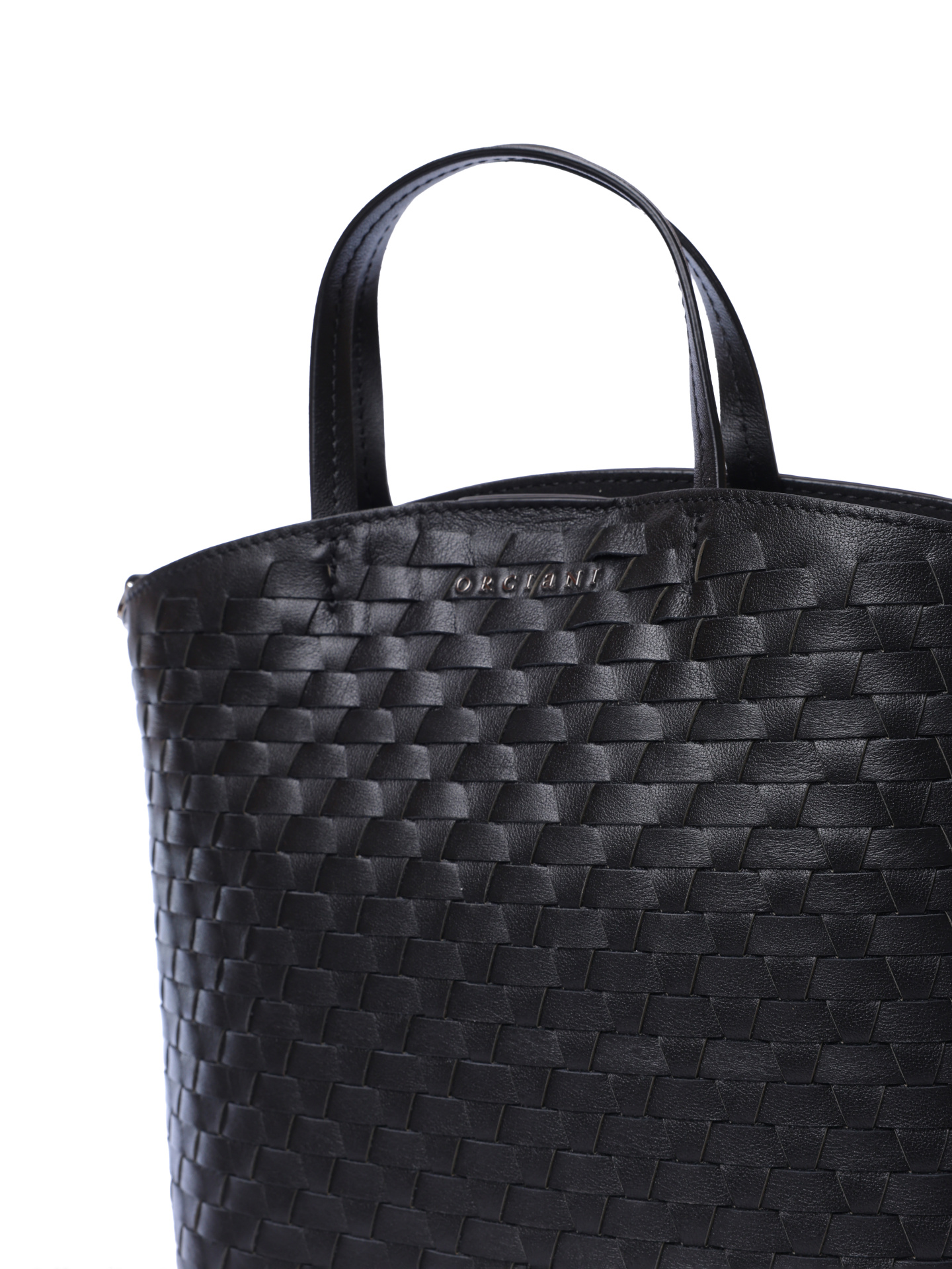 Сумка B02167 Ladylike S nappa woven nero черная кожаная — купить в интернет-магазине Verdistore