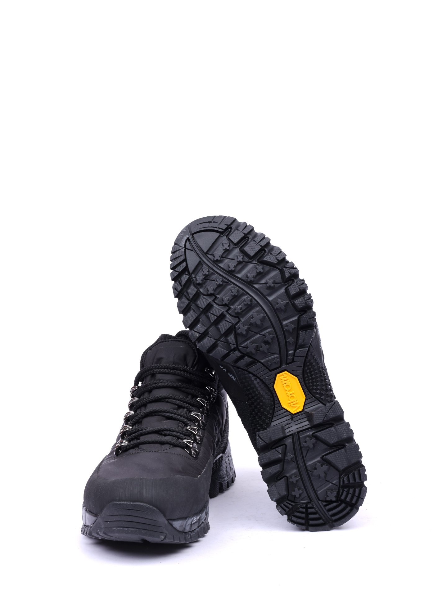 Ботинки черные комбинированные на шнуровке — купить в интернет-магазине Verdistore