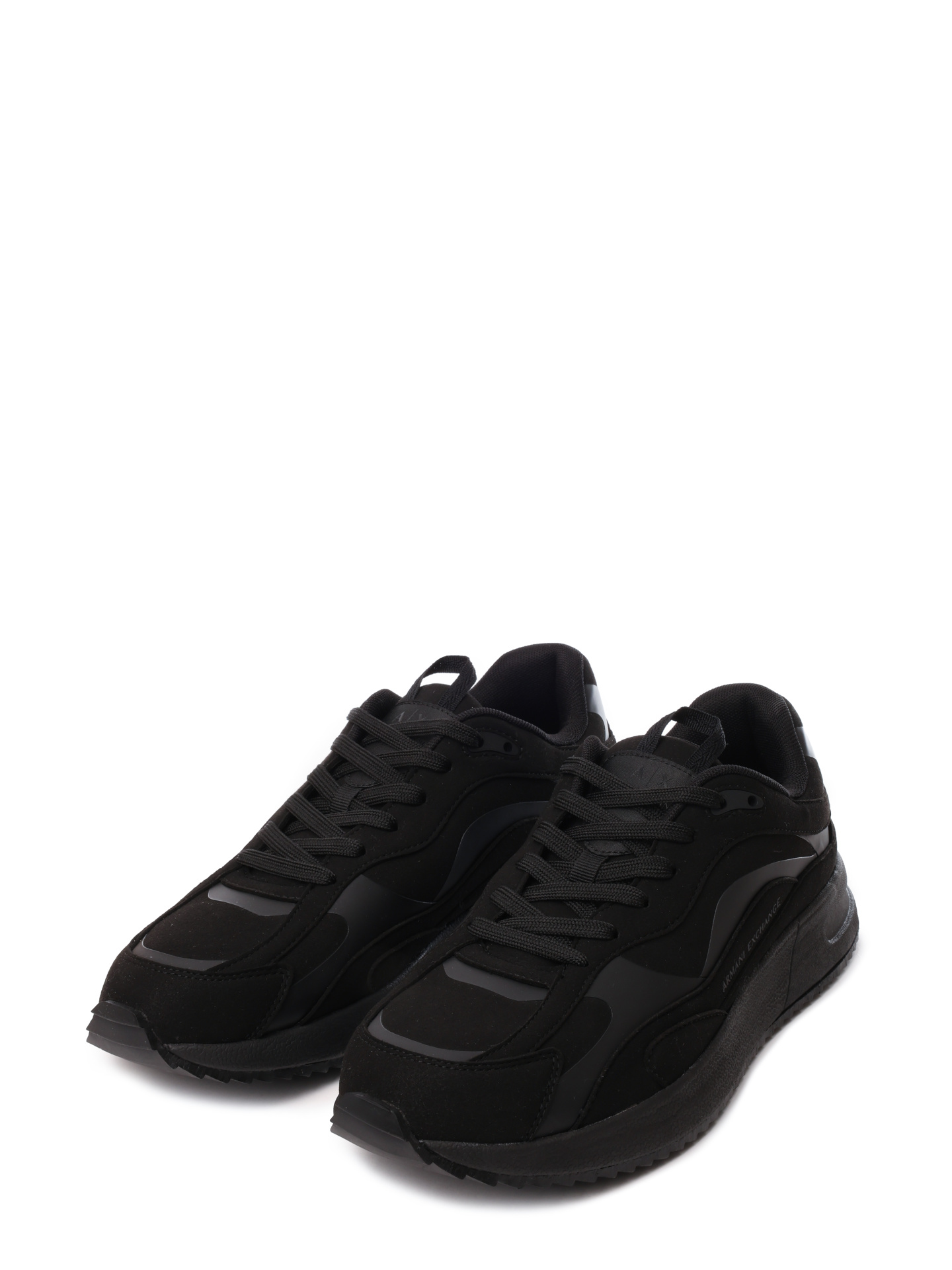 Кроссовки Armani Exchange XUX228 XV865 00002 черные мужские из замши — купить в интернет-магазине Verdistore