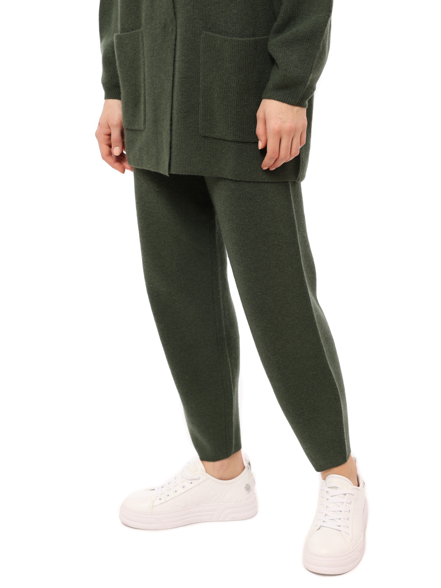 Брюки Armani Exchange 6LYP1Y YMT8Z 1880 хаки женские из шерсти — купить в интернет-магазине Verdistore