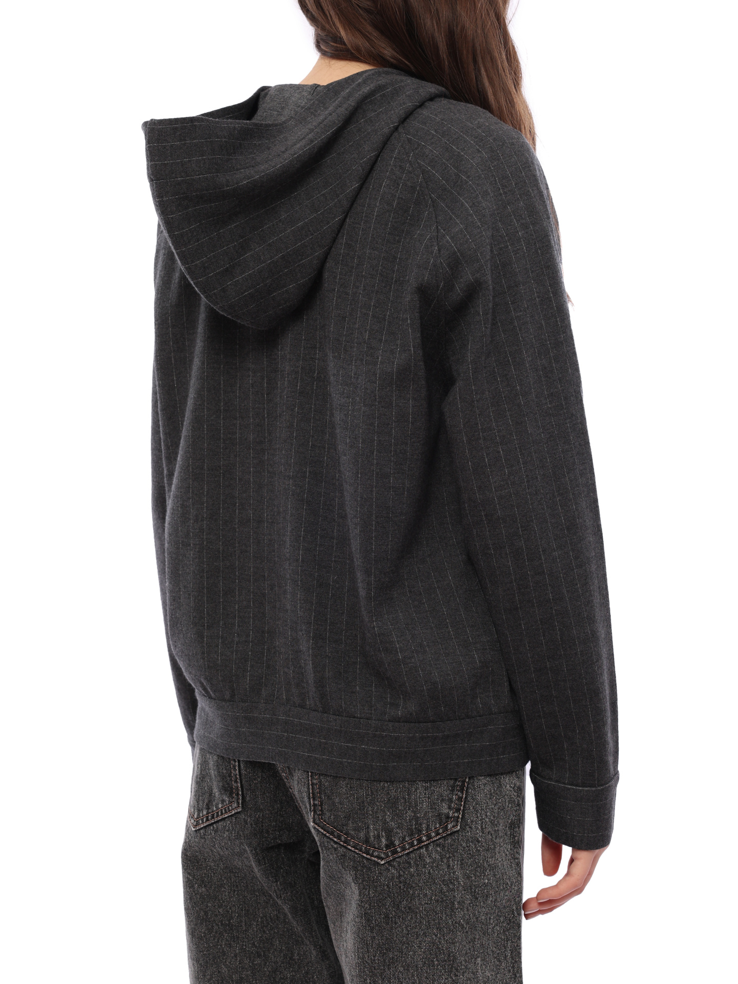 Толстовка Brunello Cucinelli MA179SR509 C002 полосатая женская — купить в интернет-магазине Verdistore