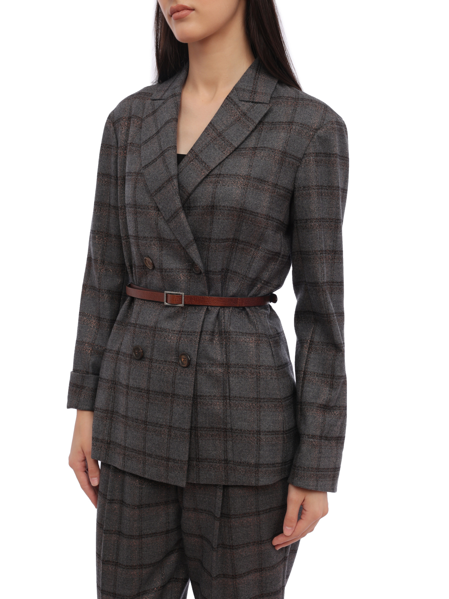 Костюм Brunello Cucinelli MB506T8308 клетчатый женский — купить в интернет-магазине Verdistore