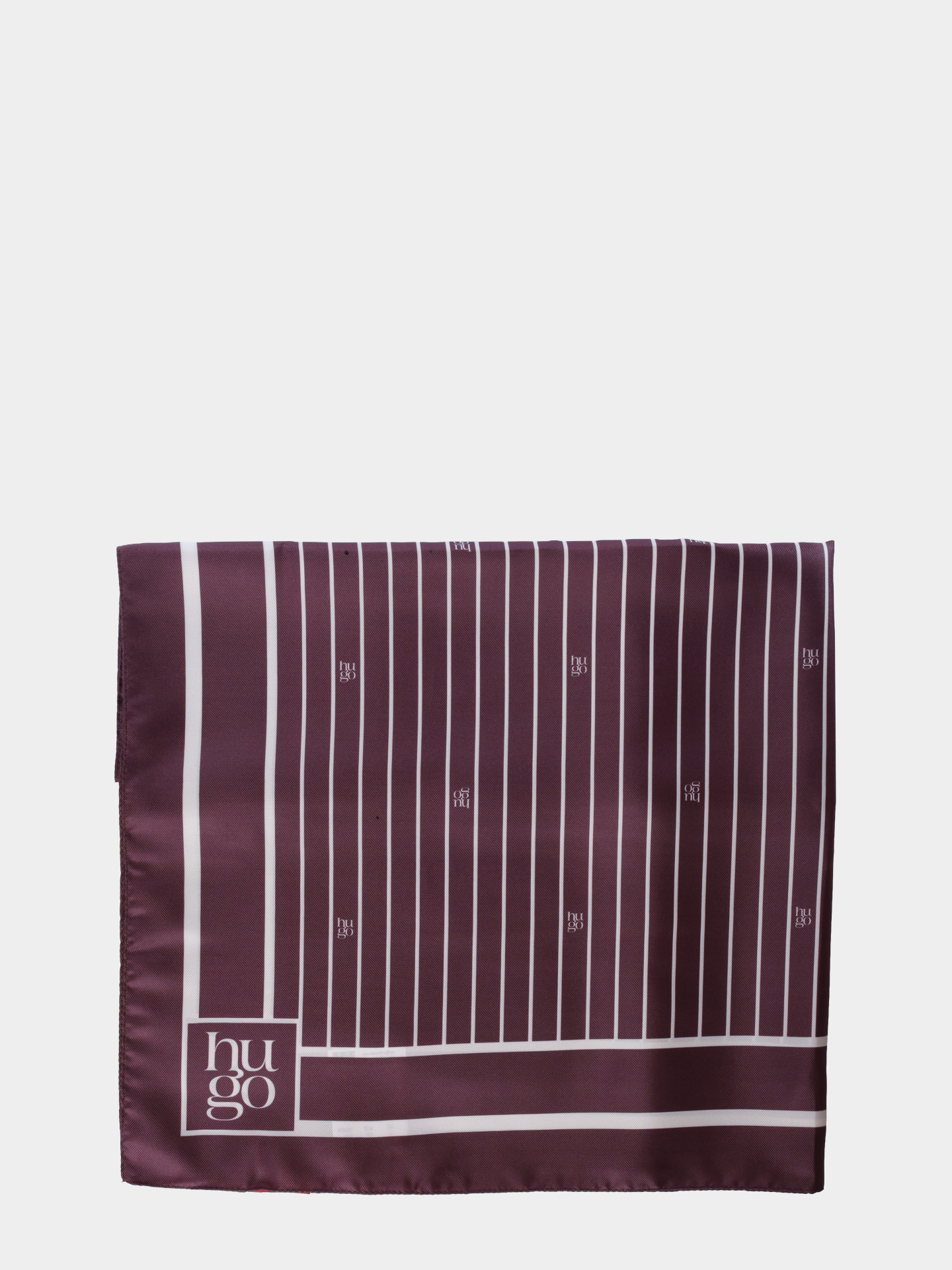 Платок Hugo 50535470 506 бордовый женский в полоску — купить в интернет-магазине Verdistore