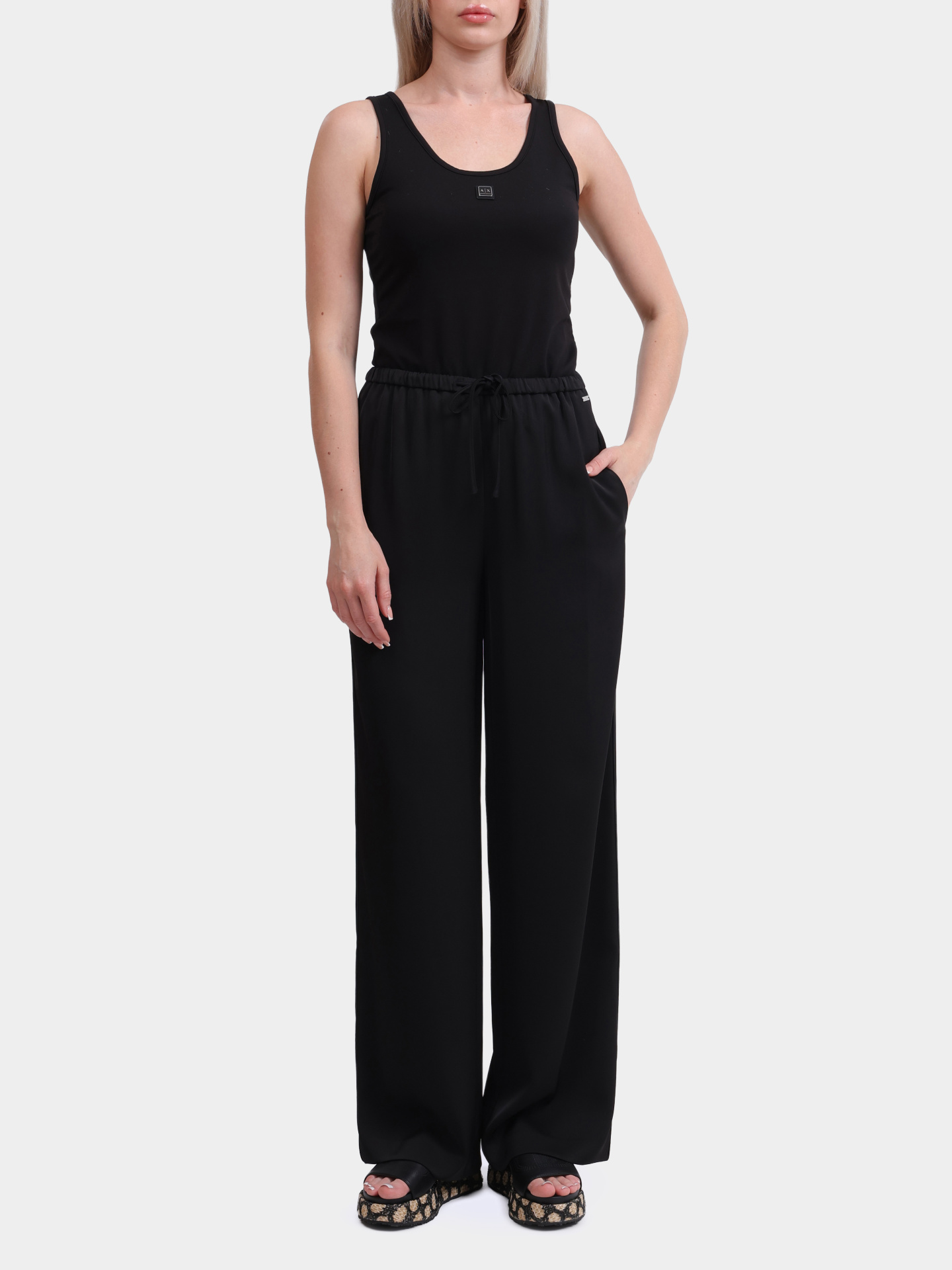 Брюки Armani Exchange XW000143 AF10840 UC001 черные женские — купить в интернет-магазине Verdistore