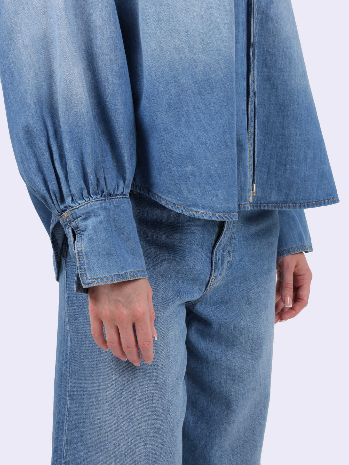 Блуза Pinko 104630 A2DT PJO джинсовая женская — купить в интернет-магазине Verdistore