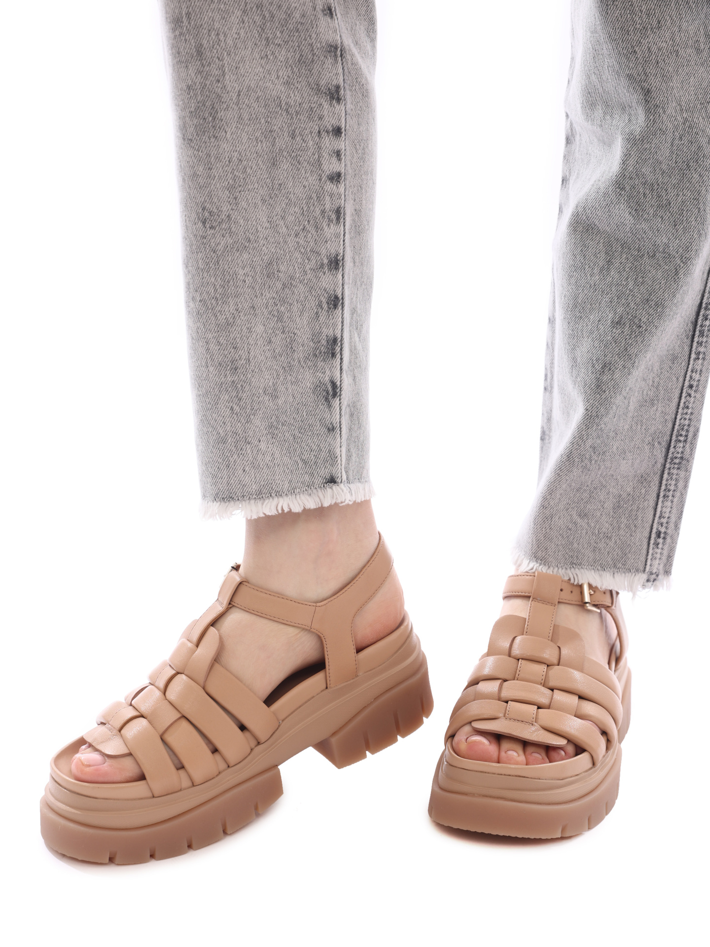 Сандалии ASH SIRENA 002 светло-коричневые женские плетеные — купить в интернет-магазине Verdistore