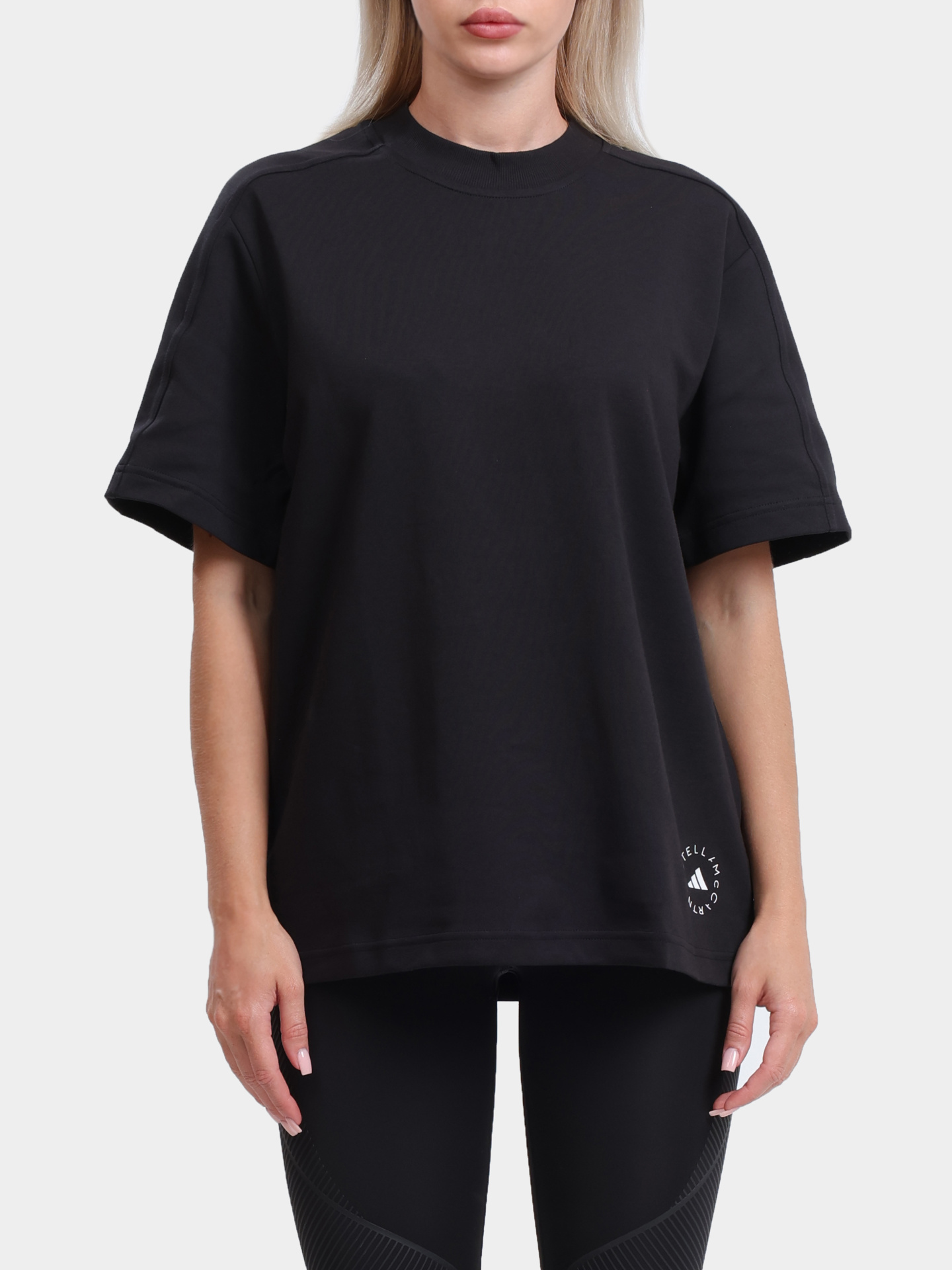 Футболка Adidas by Stella McCartney IB6854 черная женская — купить в интернет-магазине Verdistore