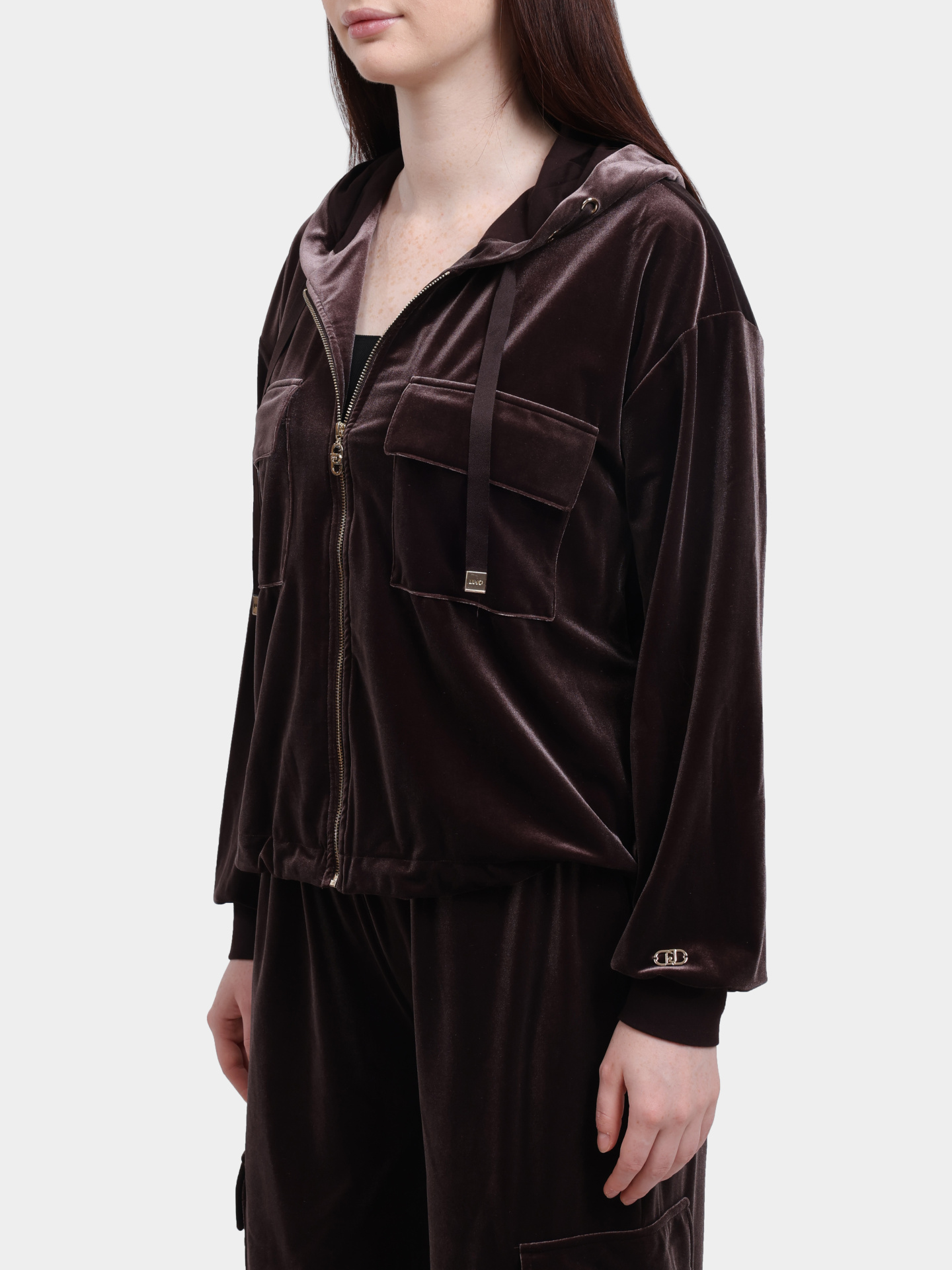 Мастерка Liu-Jo TF5108 J4955 90915 велюровая женская — купить в интернет-магазине Verdistore