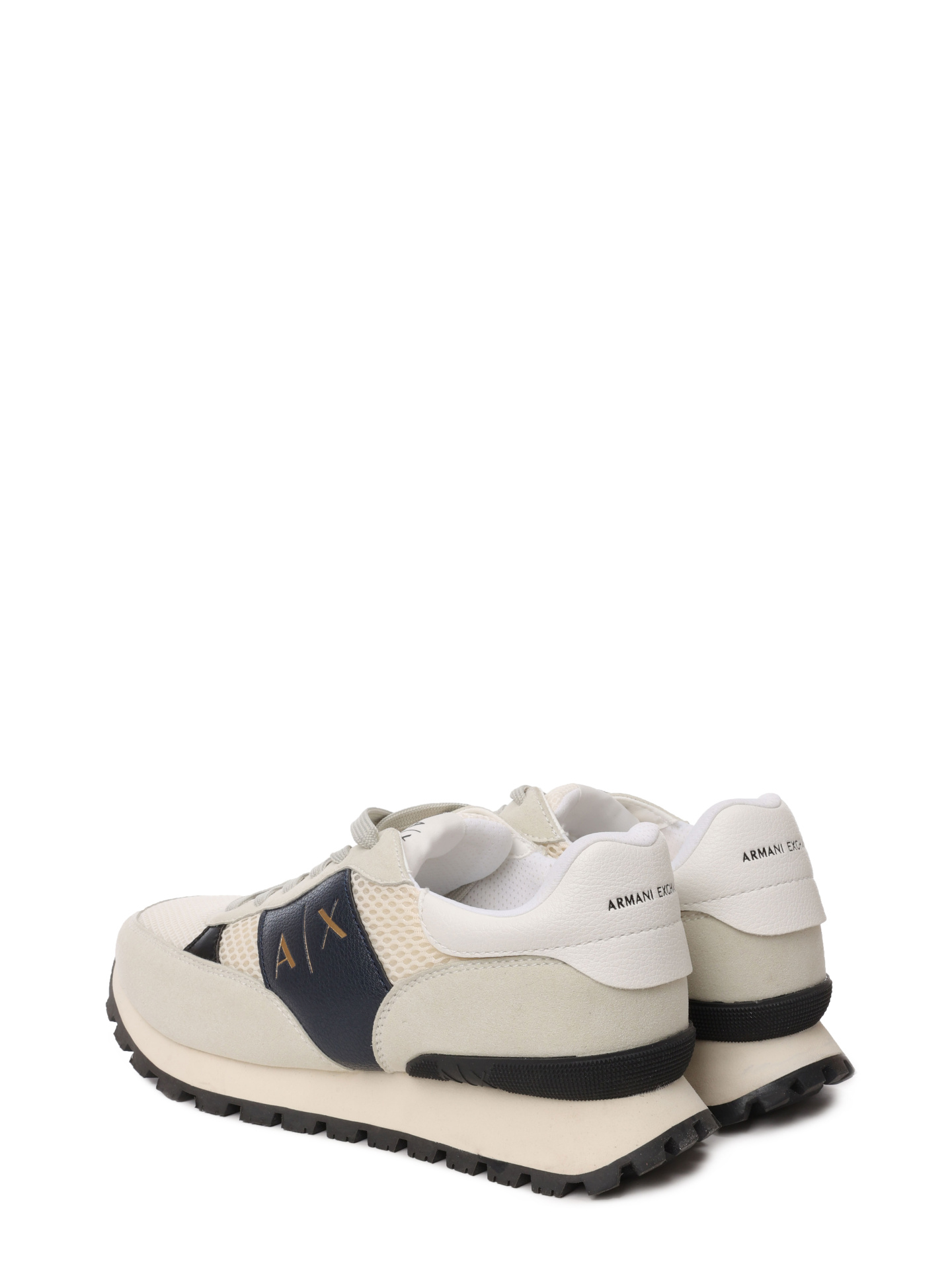Кроссовки Armani Exchange XUX181 XV807 S054 белые комбинированные мужские — купить в интернет-магазине Verdistore