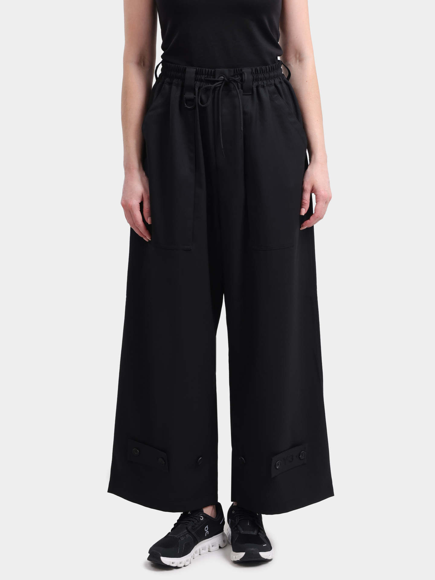 Брюки Y-3 KH3213 BLACK черные женские на кулиске — купить в интернет-магазине Verdistore