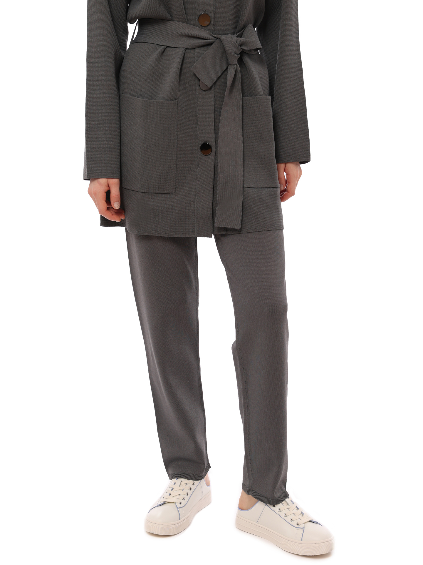 Брюки Armani Exchange 3RYP1F YMH6Z 1894 серые женские из трикотажа — купить в интернет-магазине Verdistore