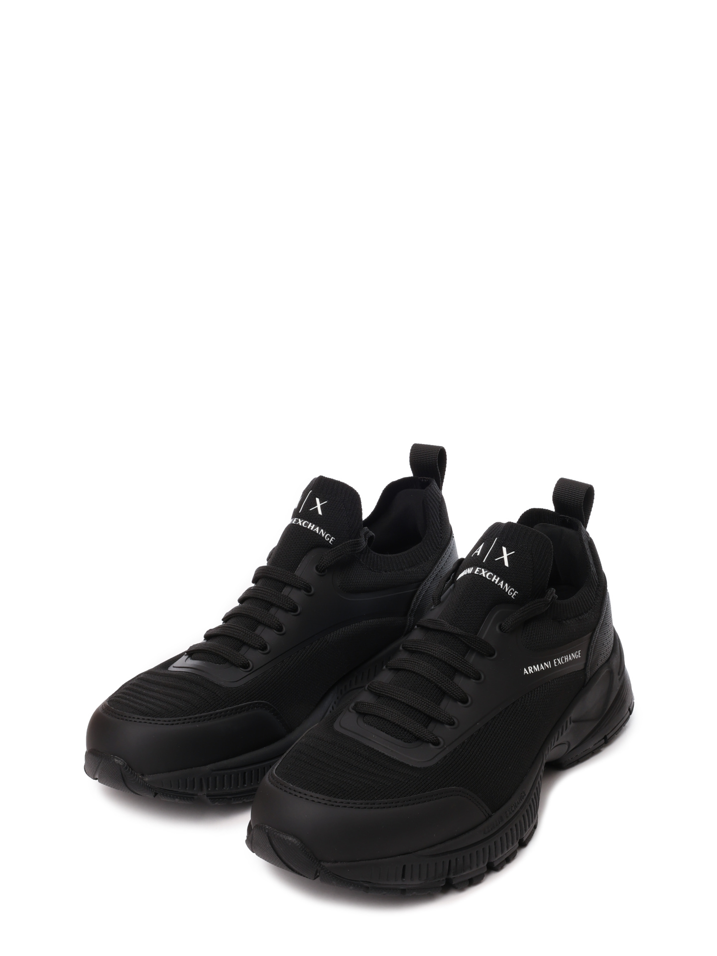 Кроссовки Armani Exchange XUX232 XV870 00002 черные мужские с изогнутой подошвой — купить в интернет-магазине Verdistore