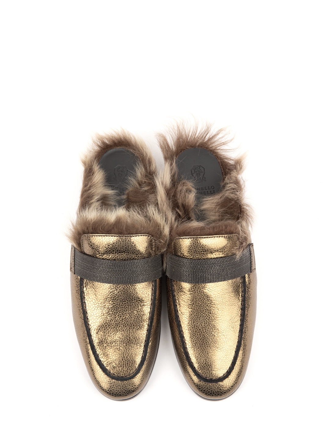 Сабо Brunello Cucinelli MZBUC1243 кожаные женские — купить в интернет-магазине Verdistore