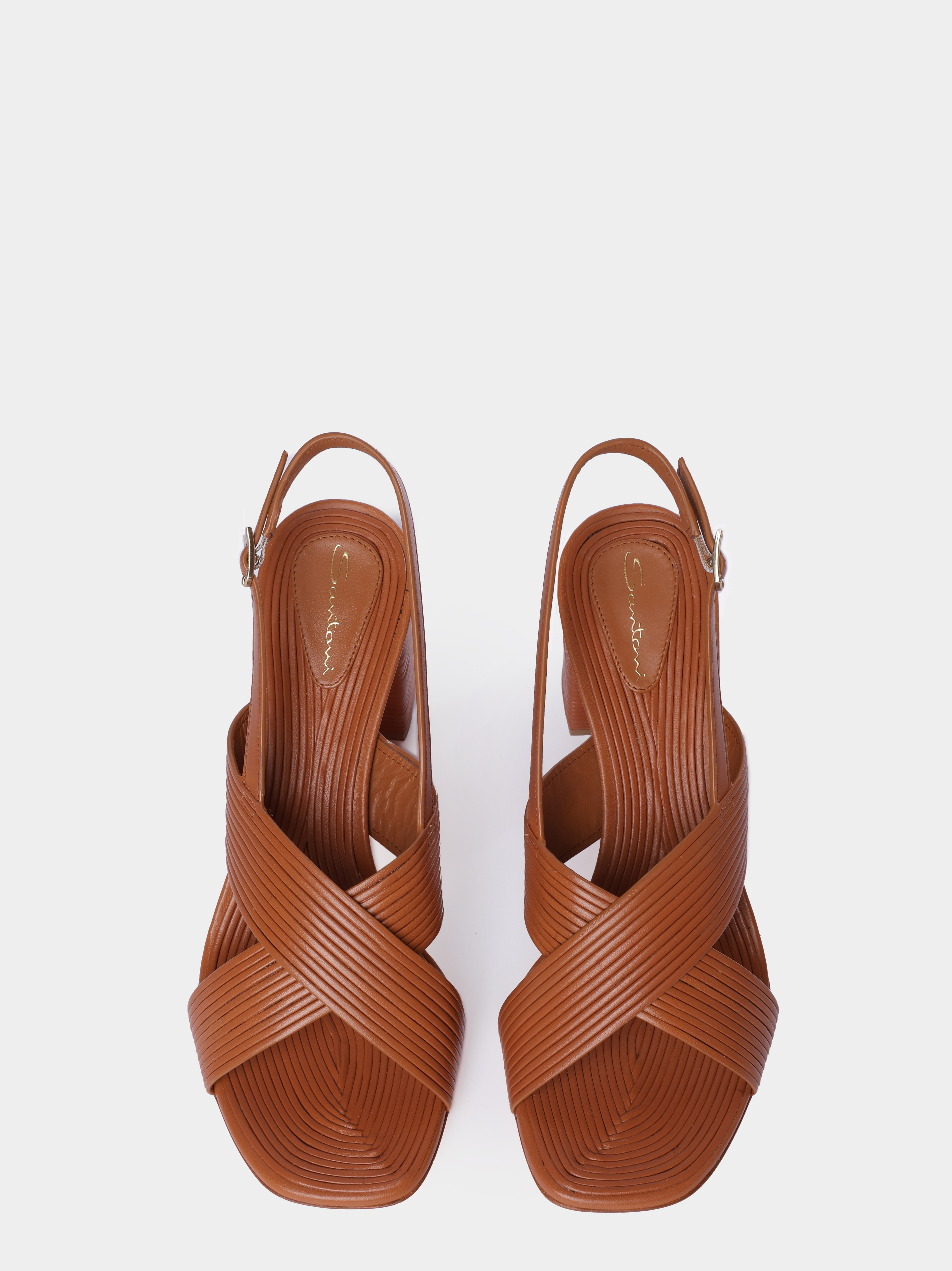 Босоножки Santoni WHWG72246HM7TONLC41 кожаные женские — купить в интернет-магазине Verdistore