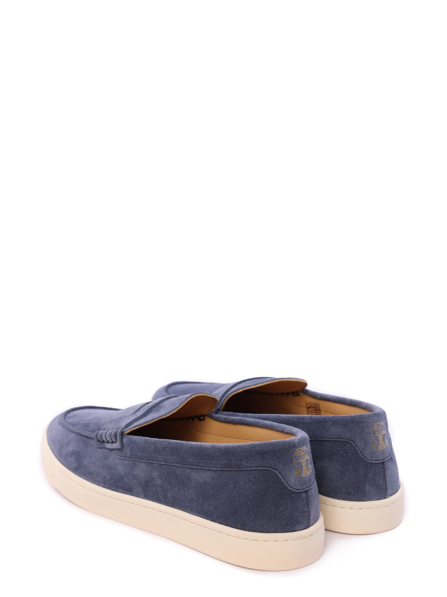 Лоферы Brunello Cucinelli MZUSILN285 C7665 синие мужские из замши — купить в интернет-магазине Verdistore