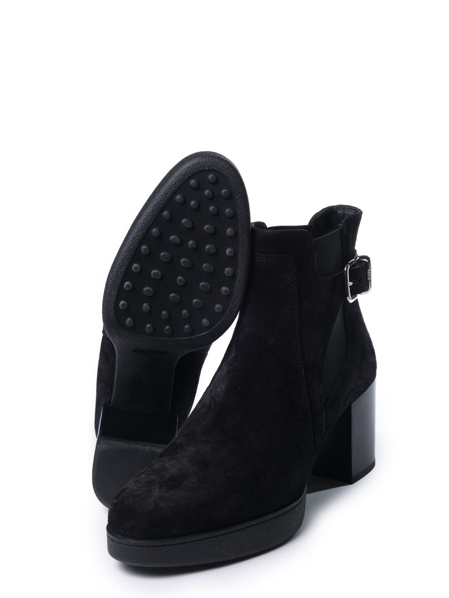 Ботильоны XXW40A0U700BYEB999 черные замшевые на высоком каблуке — купить в интернет-магазине Verdistore