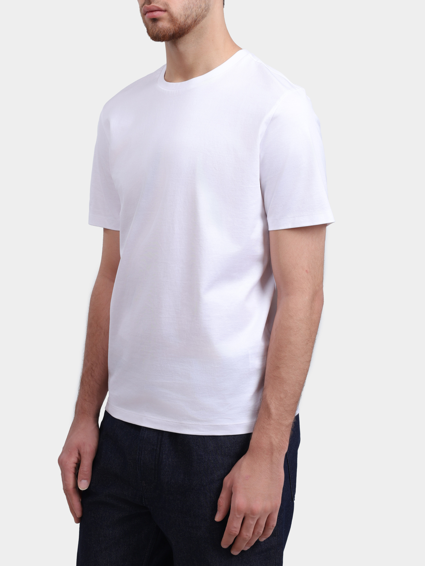 Футболка HUGO RED Dimerstee 10271881 01 50542969 100 белая мужская хлопковая — купить в интернет-магазине Verdistore