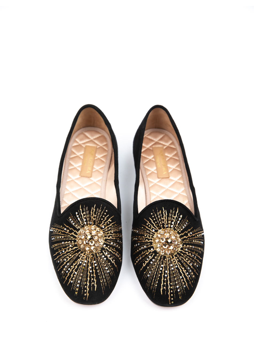 Мокасины Aquazzura SLHFLAA0 черные женские замшевые — купить в интернет-магазине Verdistore