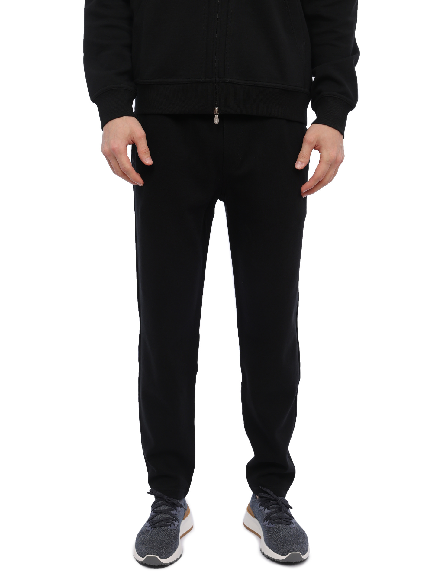 Брюки Brunello Cucinelli M0T353243G C101 черные мужские из хлопка — купить в интернет-магазине Verdistore