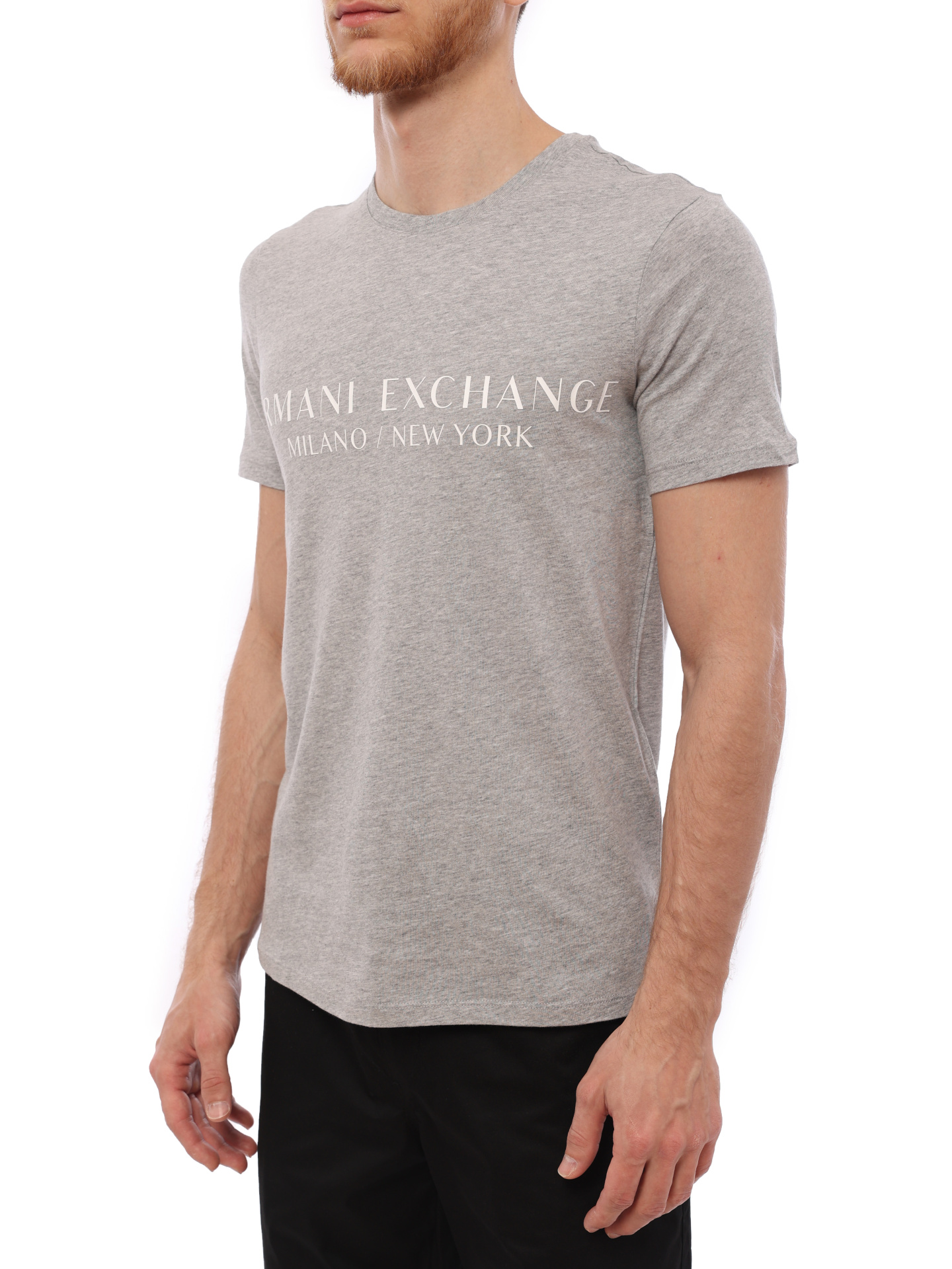 Футболка Armani Exchange 8NZT72 Z8H4Z 3901 серая мужская из хлопка — купить в интернет-магазине Verdistore