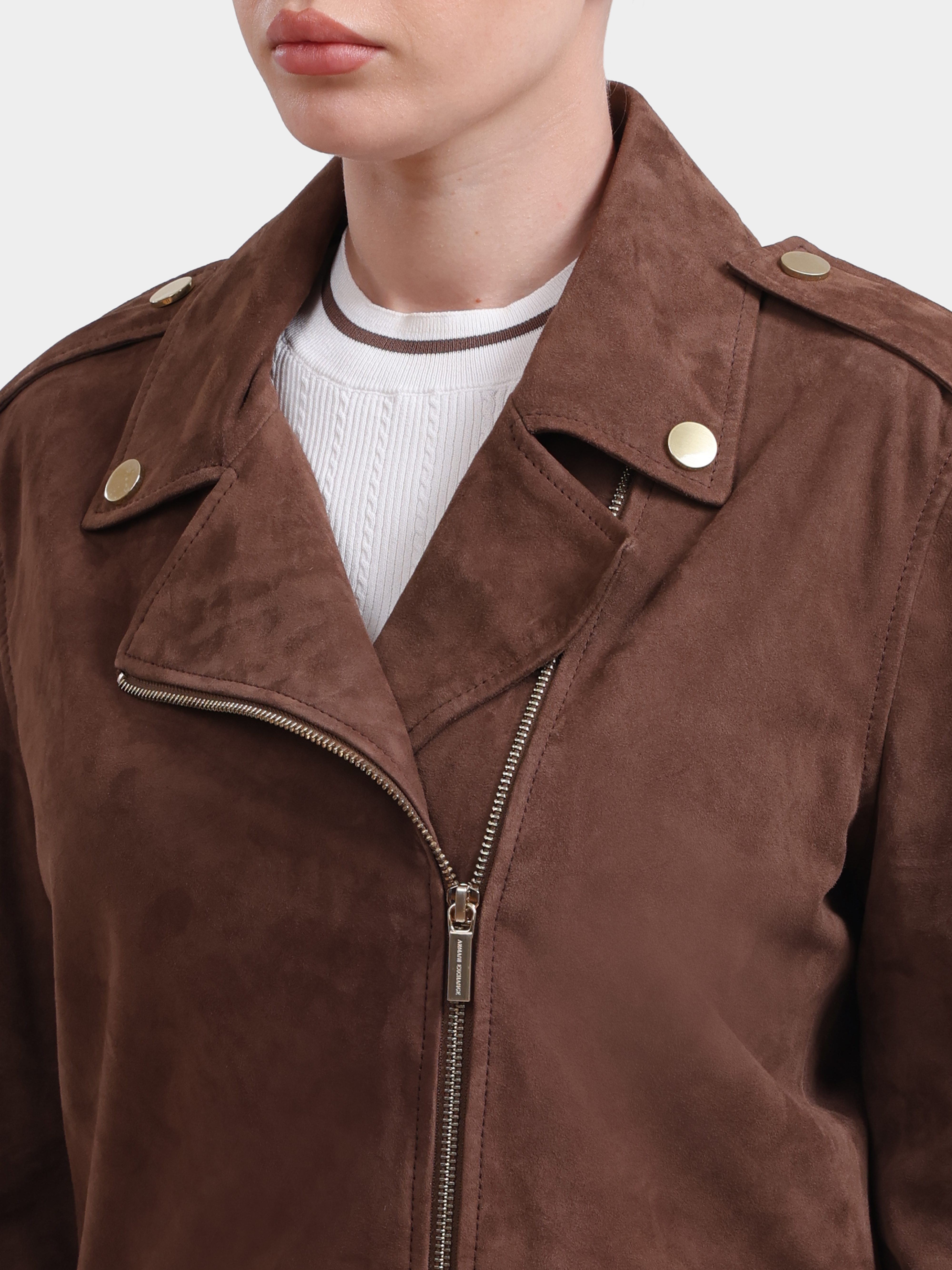 Куртка Armani Exchange XW001924 AF21549 U6136 замшевая женская — купить в интернет-магазине Verdistore