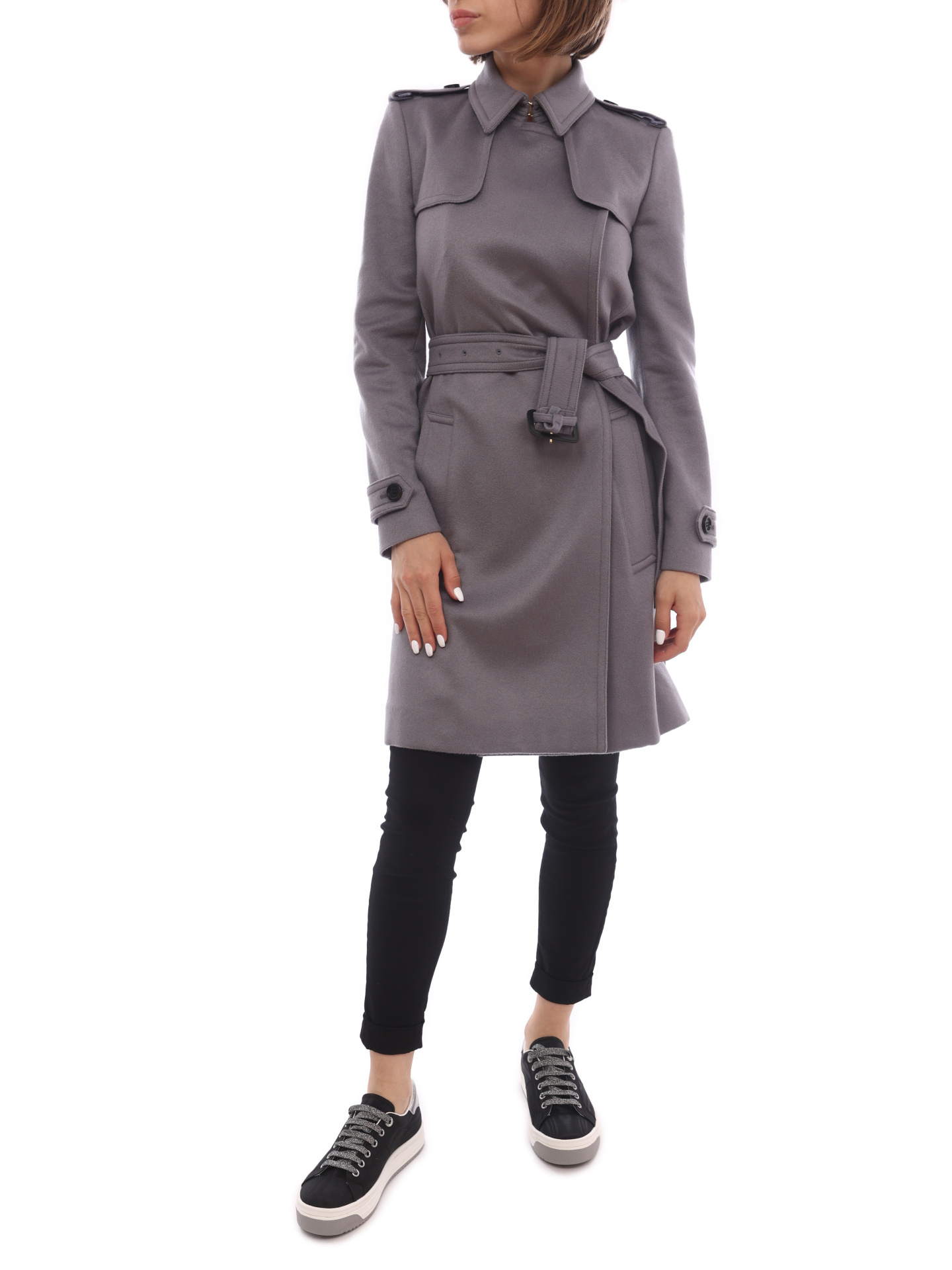 Пальто Burberry 4019189 серое женское — купить в интернет-магазине Verdistore