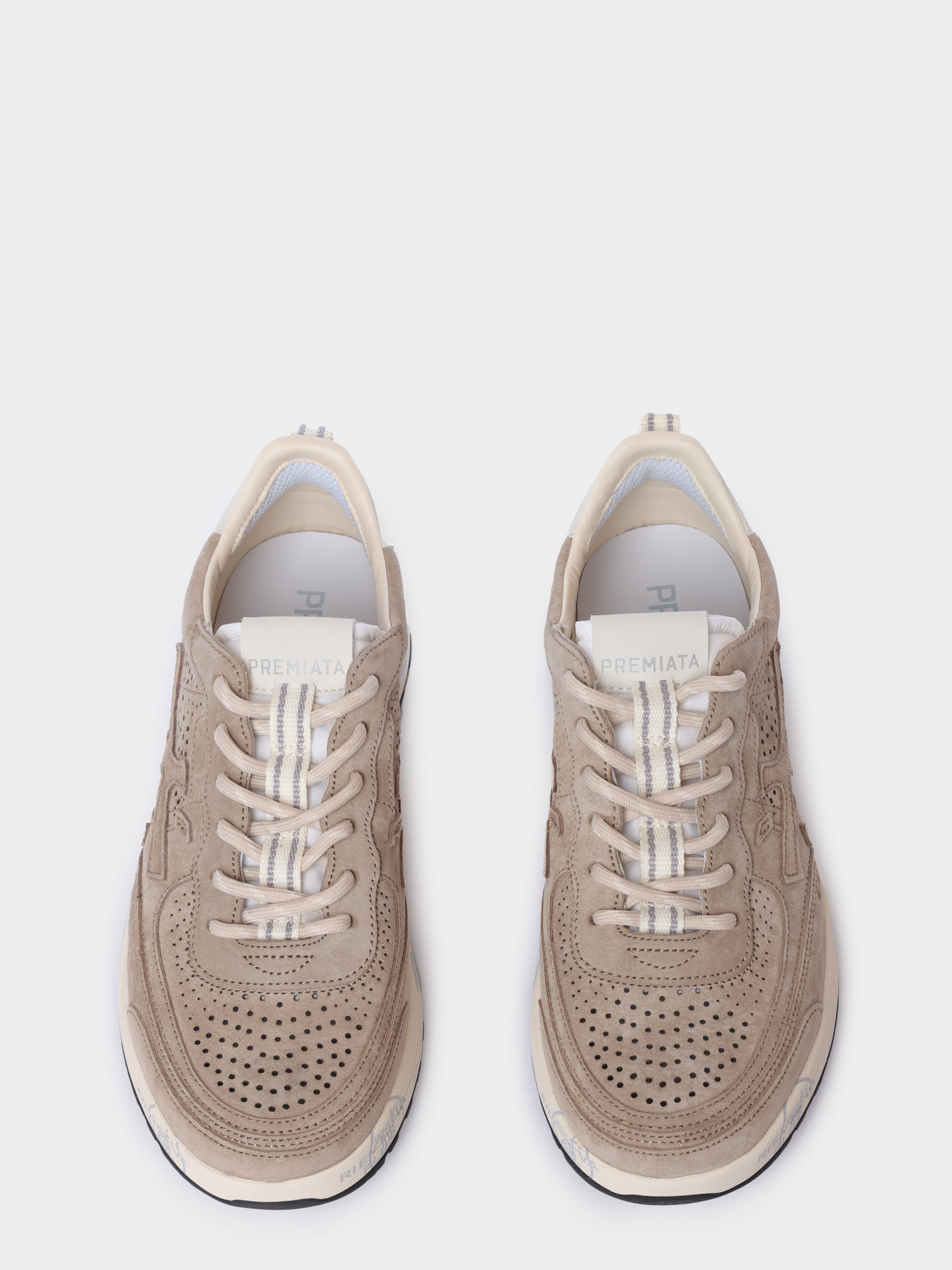 Кроссовки Premiata Sport NOUS VAR 8288 бежевые мужские комбинрованные с перфорацией  — купить в интернет-магазине Verdistore