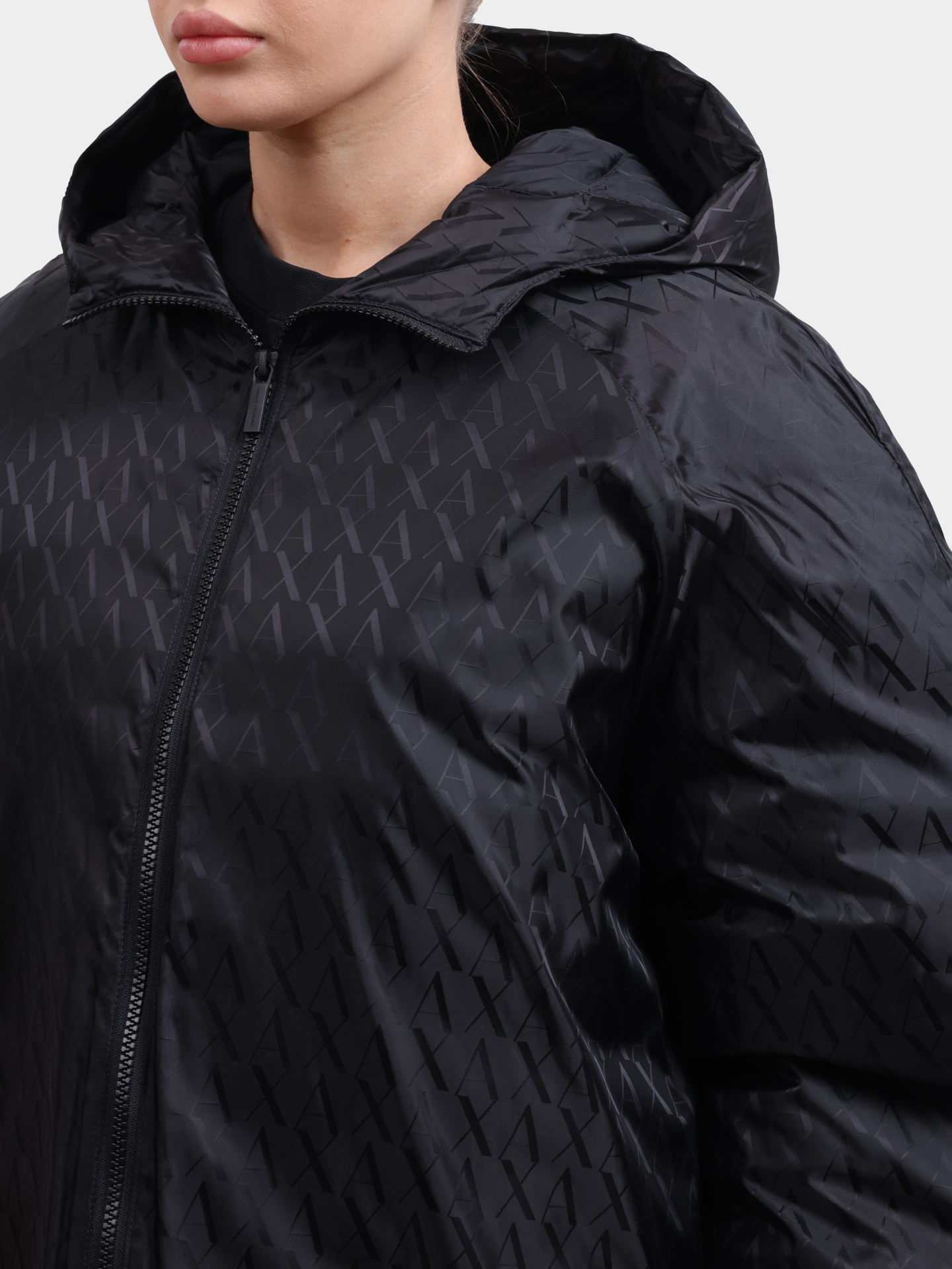 Куртка Armani Exchange XW001436 AF16628 UC001 черная женская — купить в интернет-магазине Verdistore