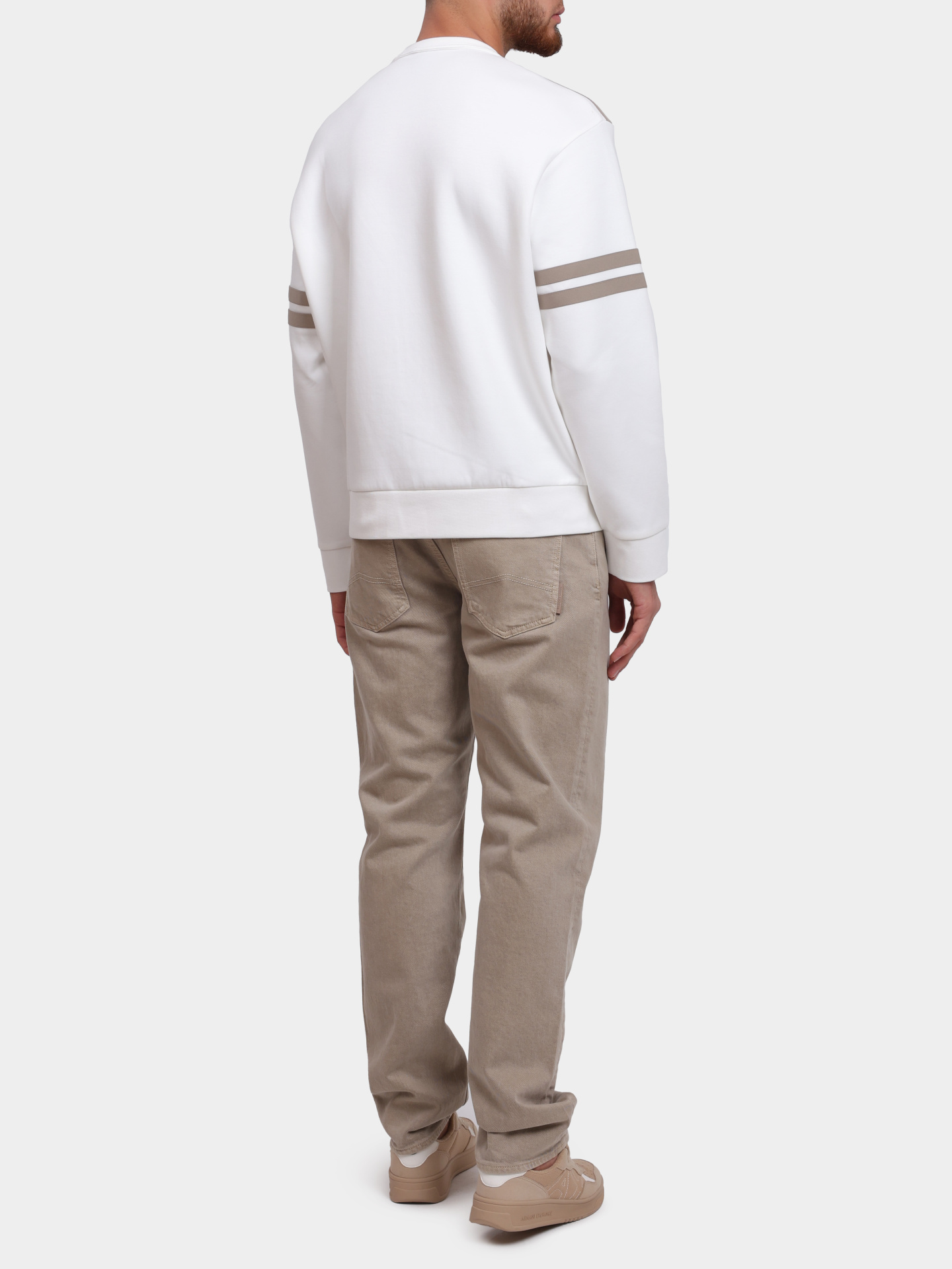 Свитшот Armani Exchange XM000481 AF10818 U0009 белый мужской с логотипом — купить в интернет-магазине Verdistore