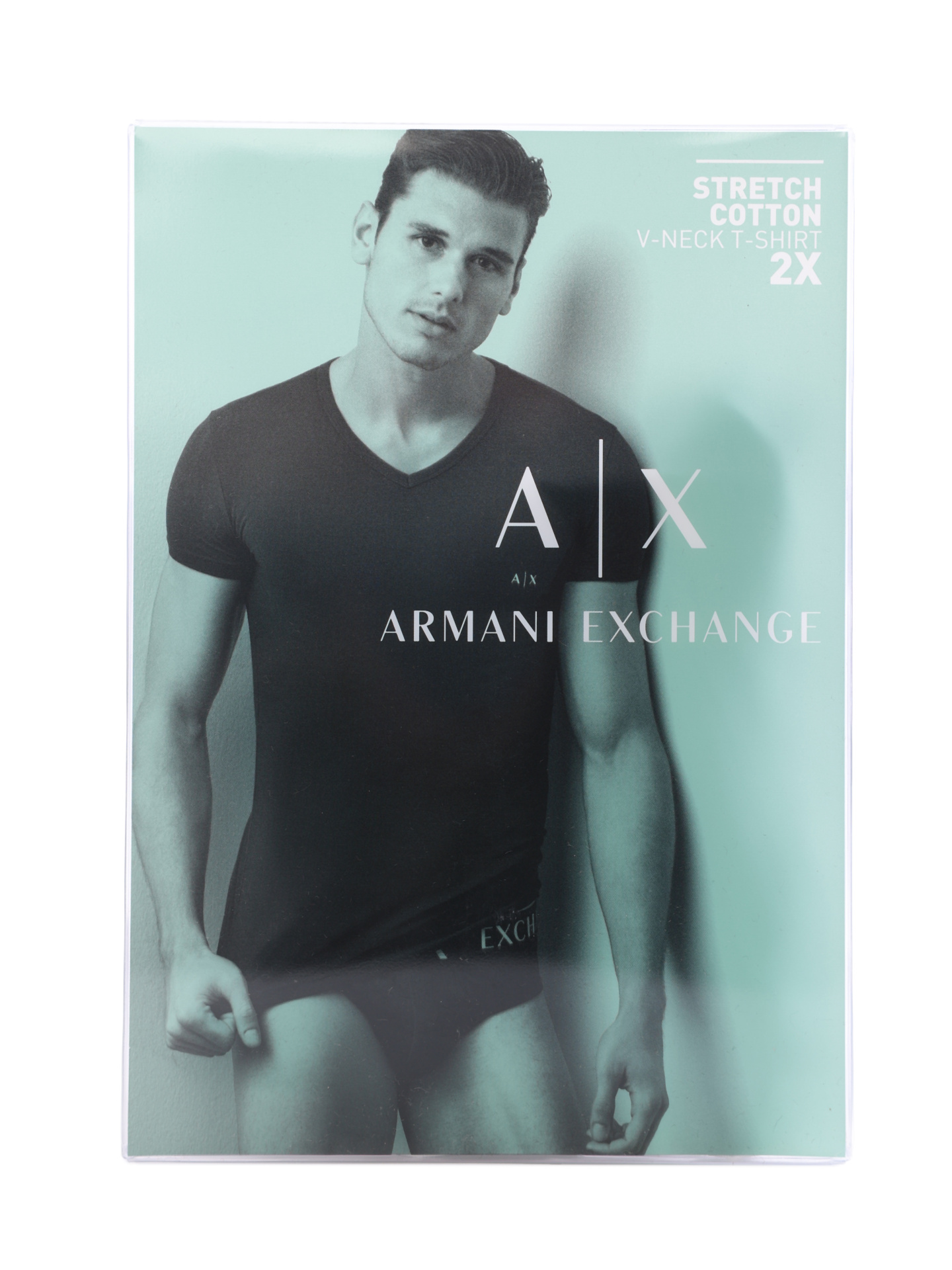 Комплект футболок Armani Exchange 956004 CC282 42520 хлопковый мужской с v-вырезом — купить в интернет-магазине Verdistore