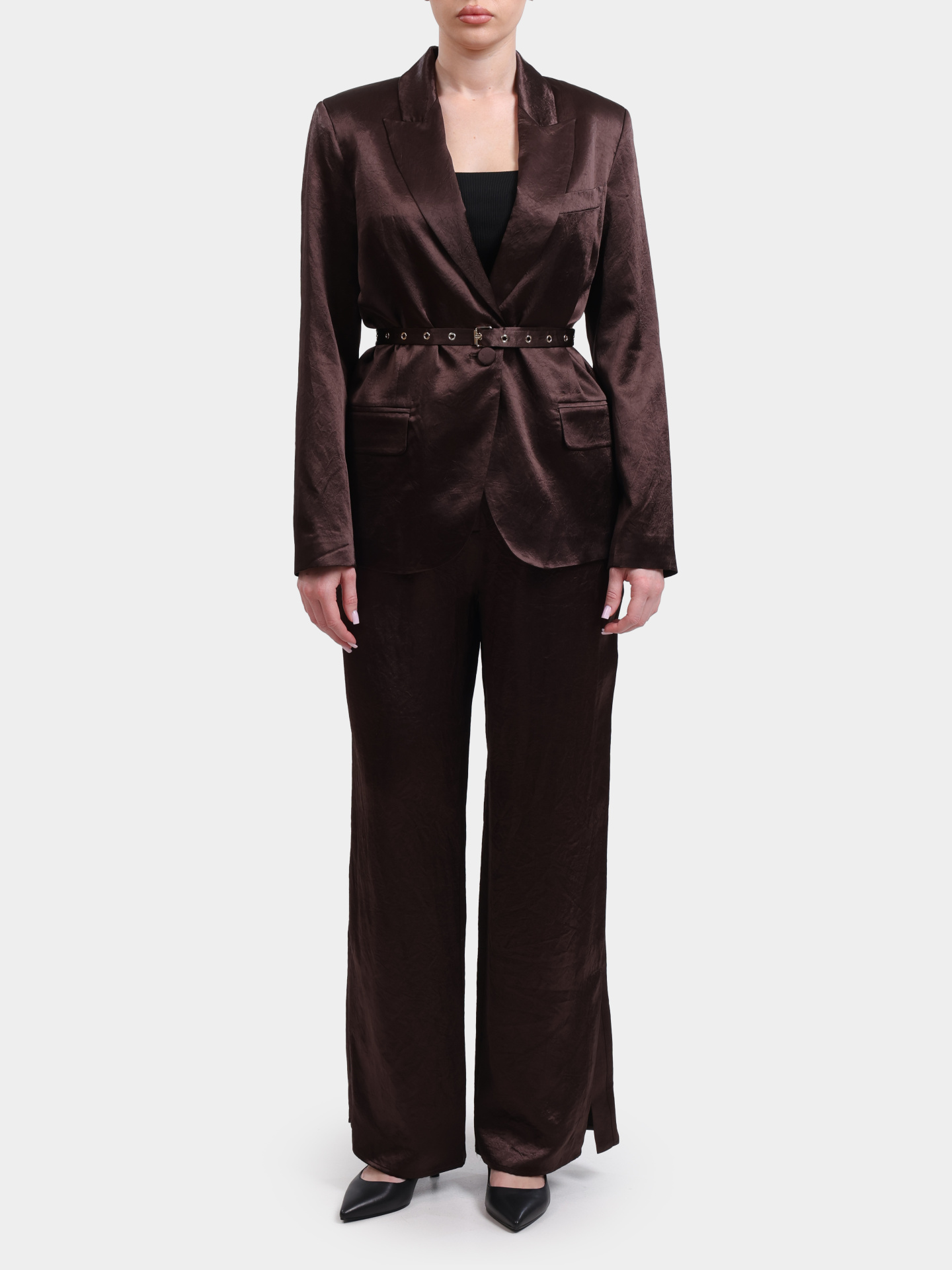 Жакет Liu-Jo CA6146 Т450А Р9576 коричневый женский с поясом  — купить в интернет-магазине Verdistore