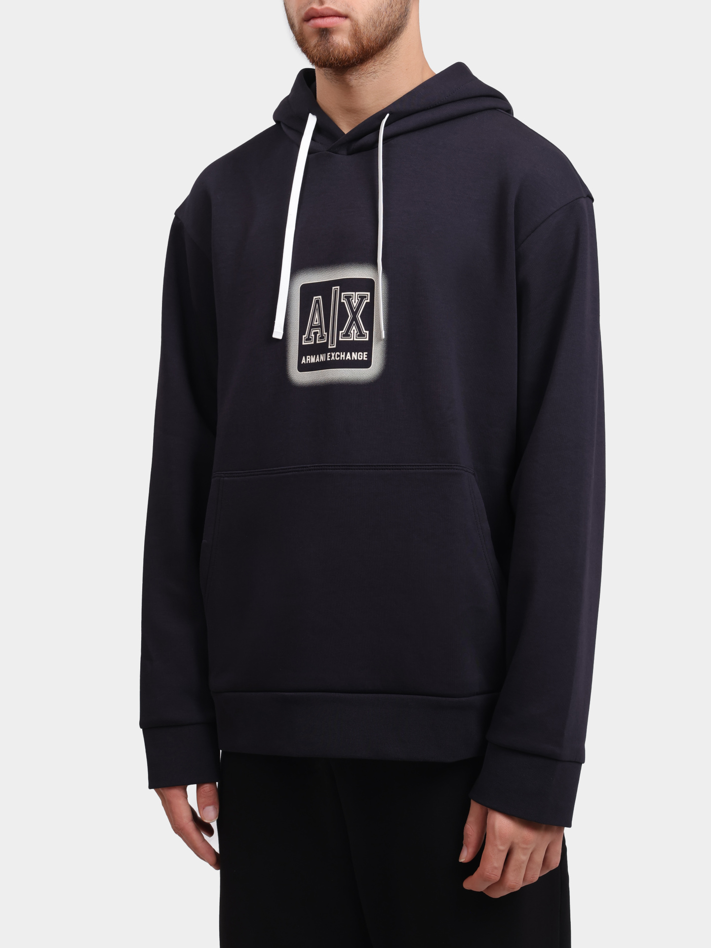 Худи Armani Exchange XM000482 AF10818 UB101 темно-синее мужское — купить в интернет-магазине Verdistore