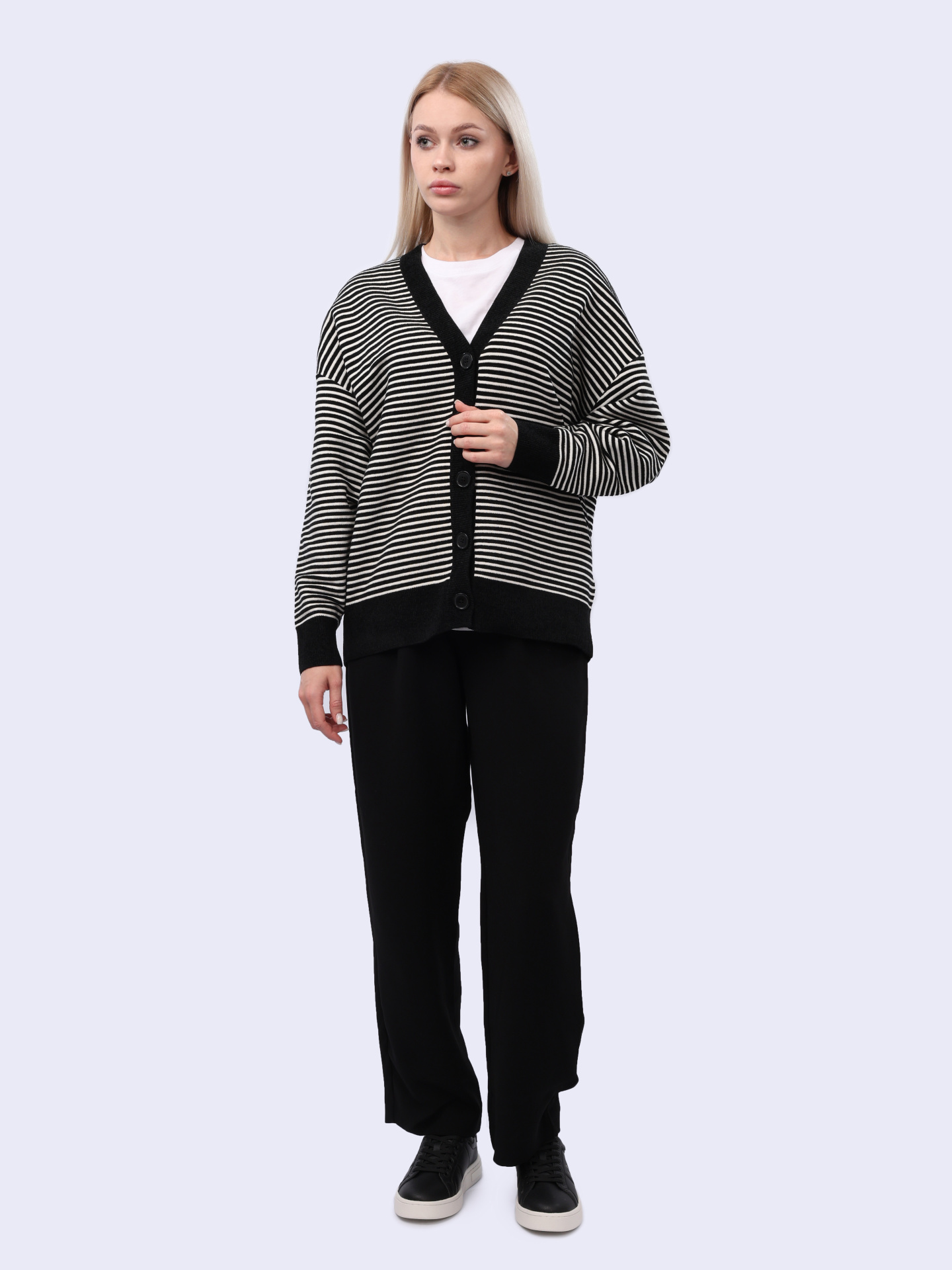 Кардиган Armani Exchange 6DYE1N YM1TZ 21DC полосатый женский — купить в интернет-магазине Verdistore