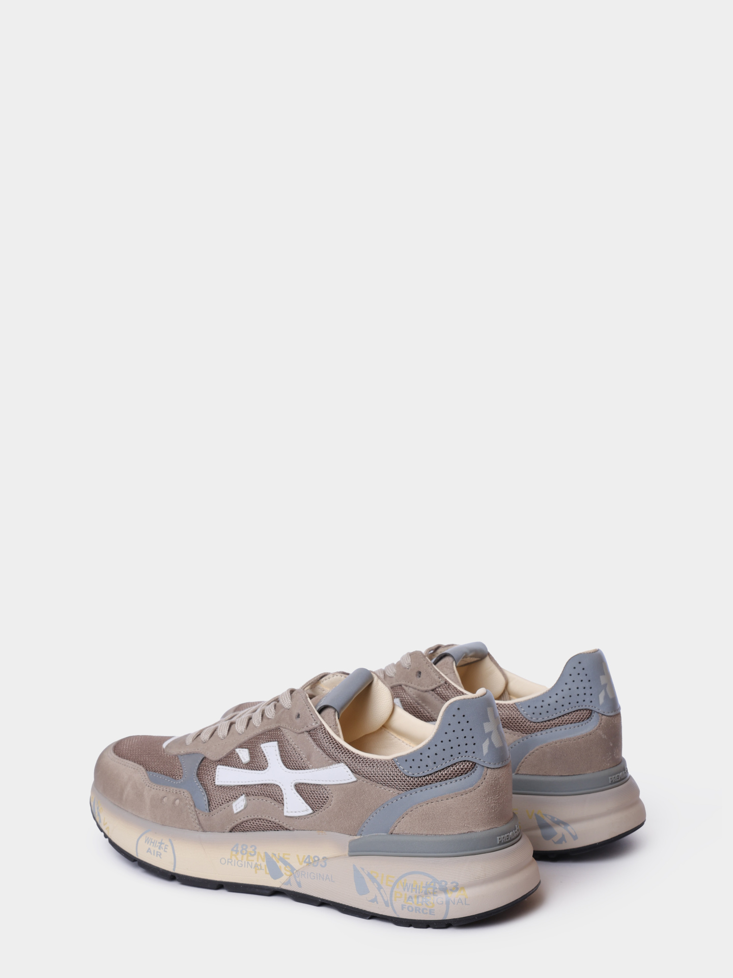 Кроссовки Premiata Sport MICK0.1 VAR 8118 бежевые мужские комбинированные  — купить в интернет-магазине Verdistore