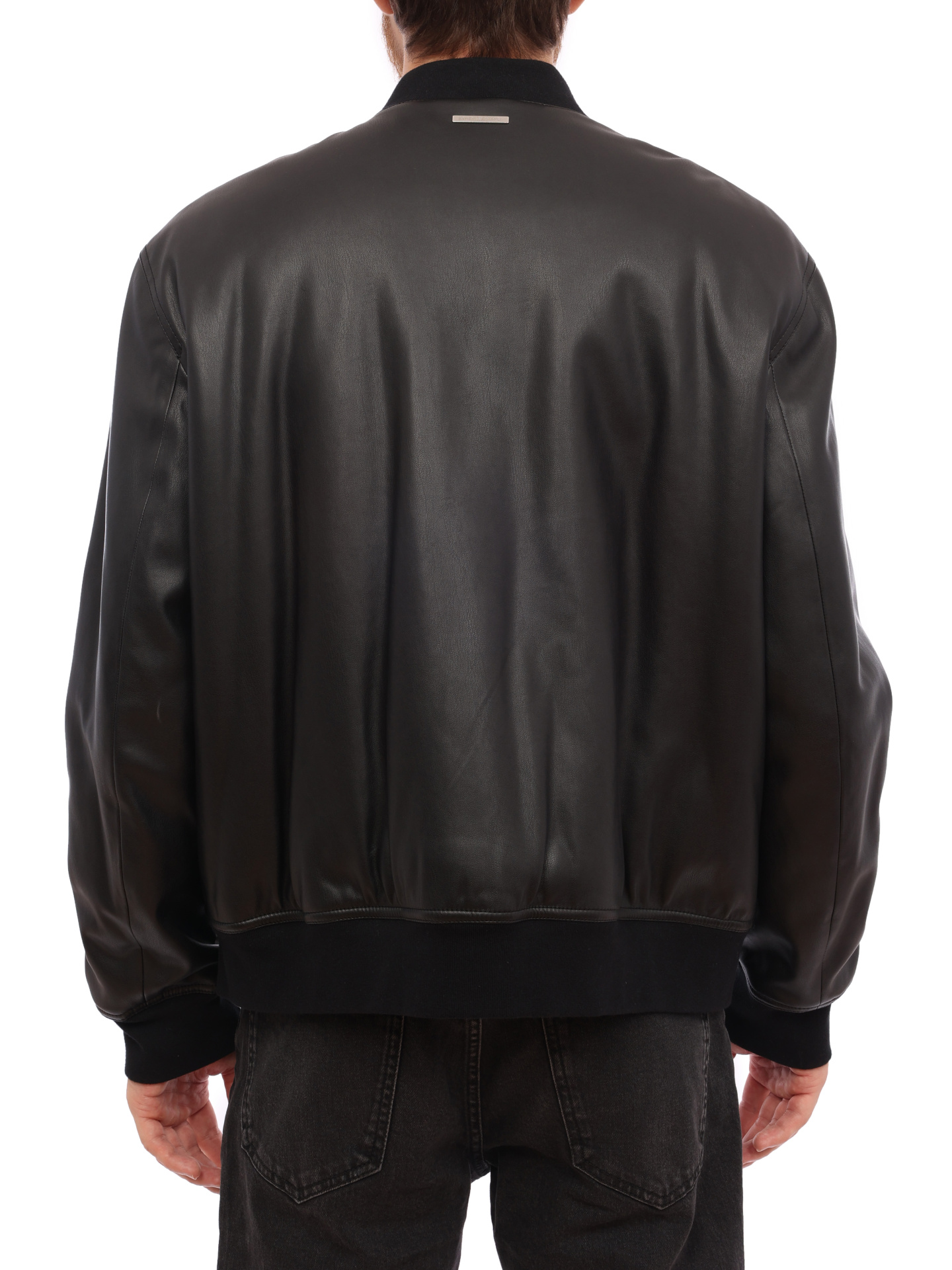 Куртка Armani Exchange 6HZB36 ZNHWZ 1200 черная мужская из искусственной кожи — купить в интернет-магазине Verdistore