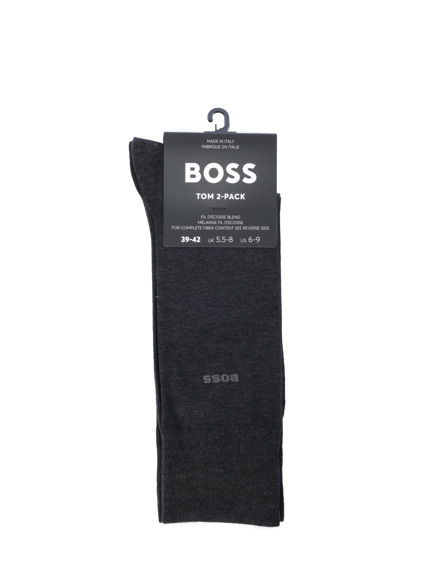 Носки Boss 50509433 012 темно-серые мужские с логотипом — купить в интернет-магазине Verdistore