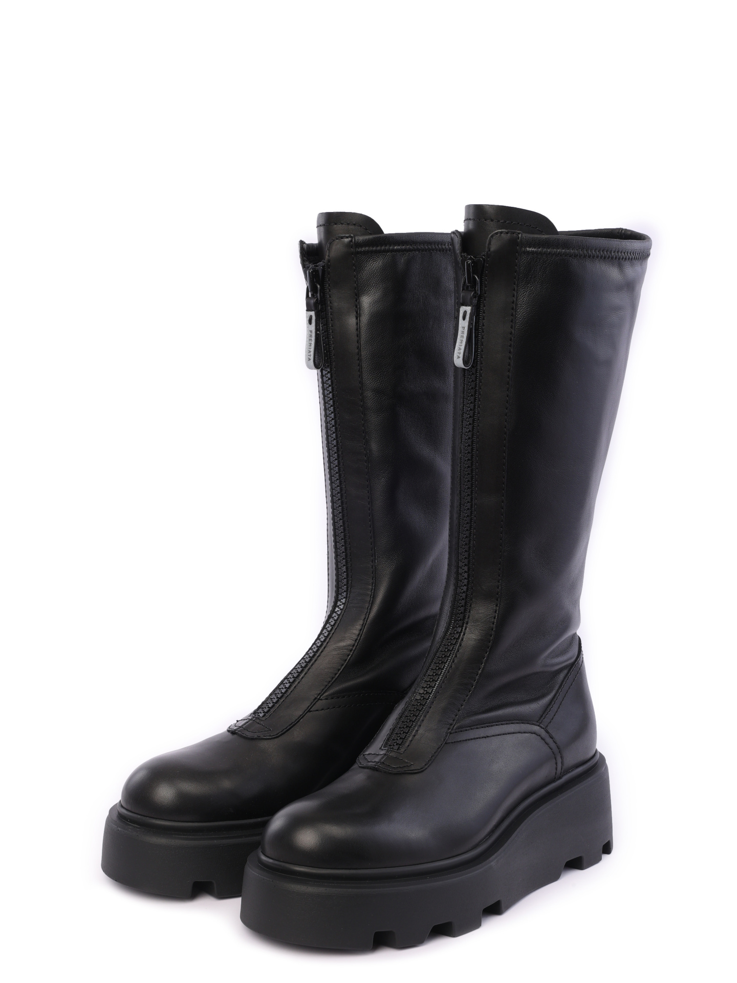 Сапоги M6622 черные женские из натуральной кожи — купить в интернет-магазине Verdistore