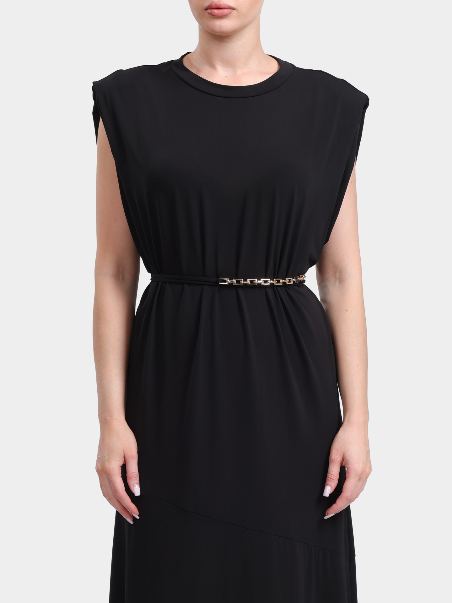 Платье Pinko 106493 A32D Z99 черное женское с акцентными плечами — купить в интернет-магазине Verdistore