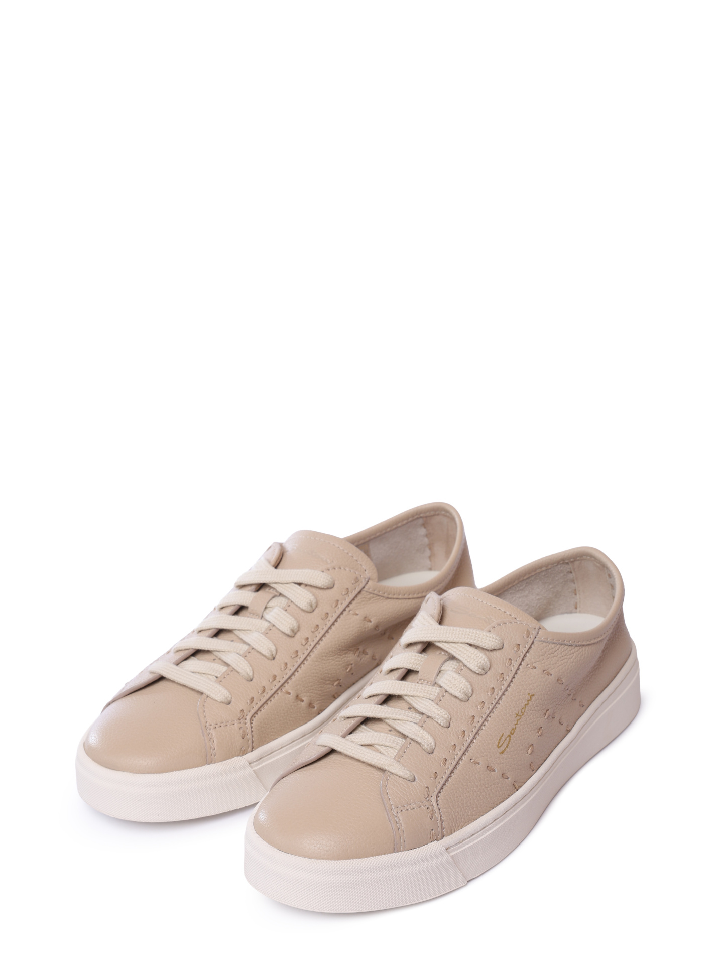 Кеды Santoni WBGG61345PNNTDYIP10 кожаные женские — купить в интернет-магазине Verdistore