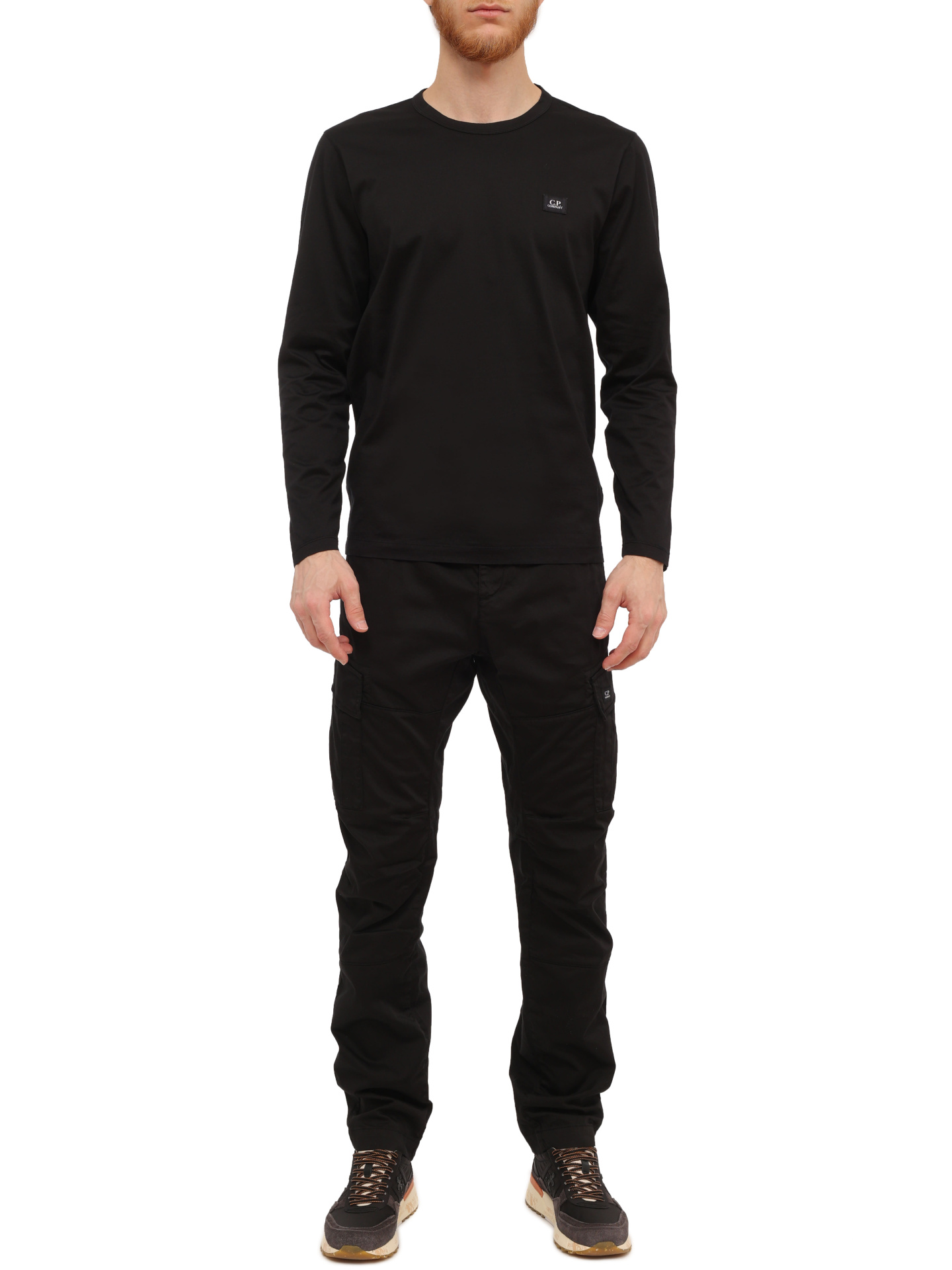 Лонгслив C.P. Company 16CMTS089A-006374G 999 черный мужской — купить в интернет-магазине Verdistore
