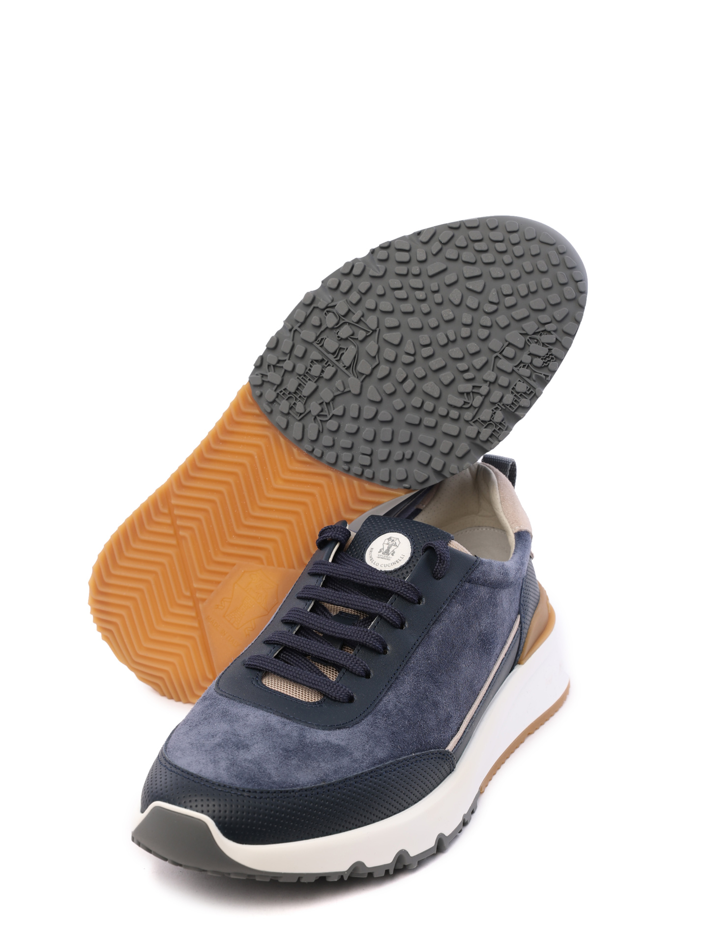 Кроссовки Brunello Cucinelli MZUSNH0278 CEB29 темно-синие мужские с перфорацией — купить в интернет-магазине Verdistore