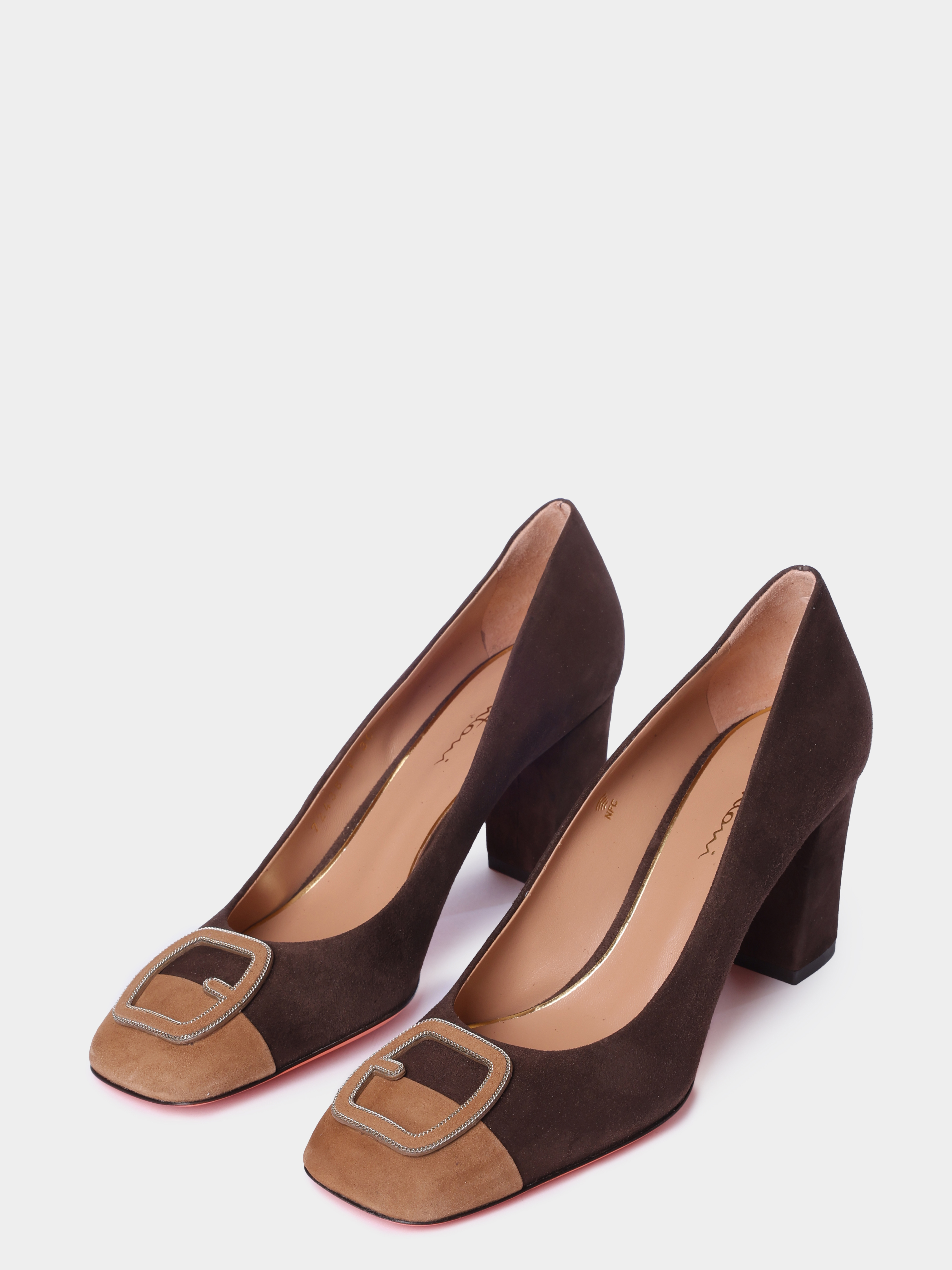 Туфли Santoni WDTG72438HI2NNYDT30 замшевые женские — купить в интернет-магазине Verdistore