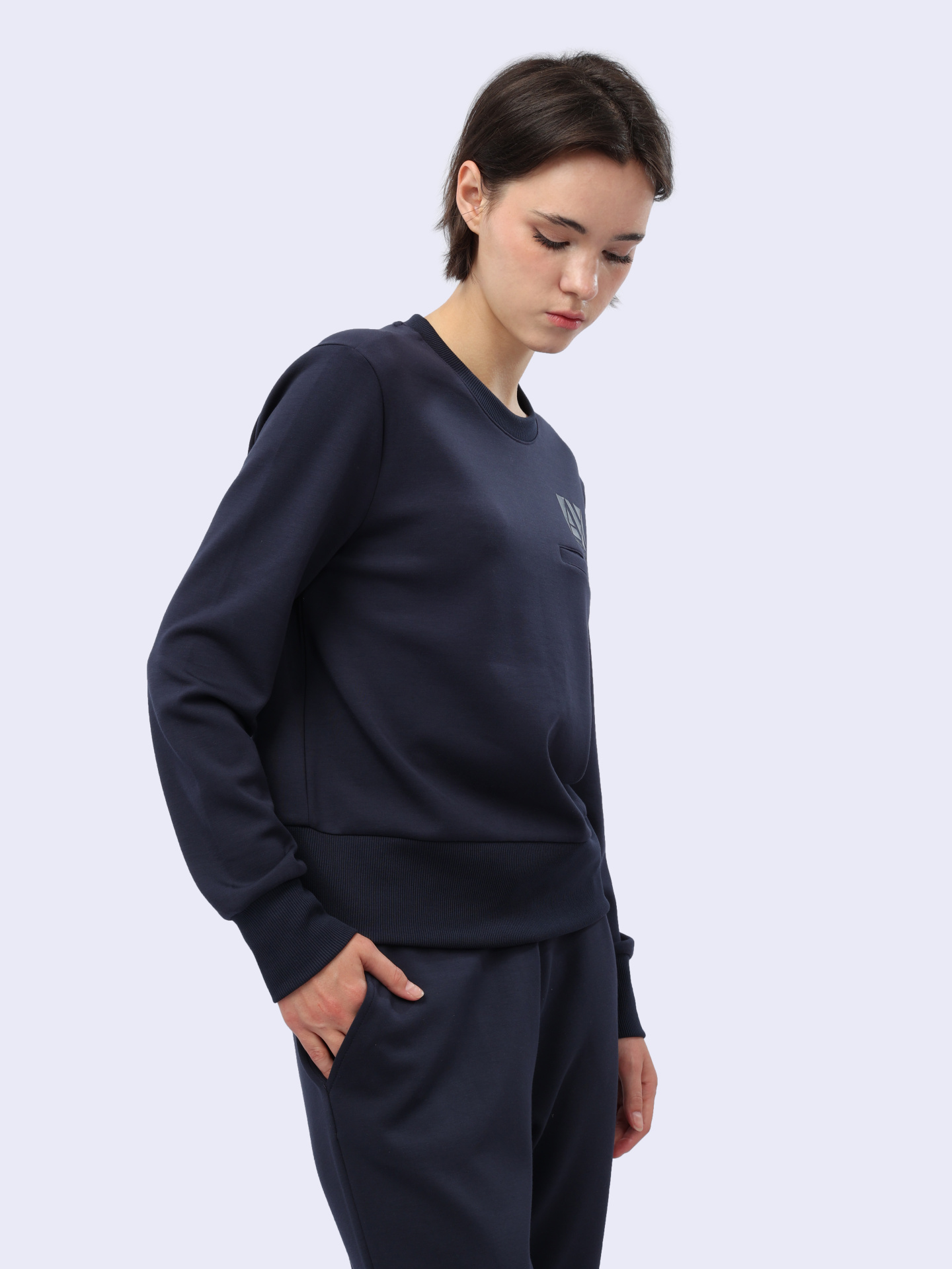 Свитшот Armani Exchange 3DYM17 YJEPZ 1593 синий женский — купить в интернет-магазине Verdistore