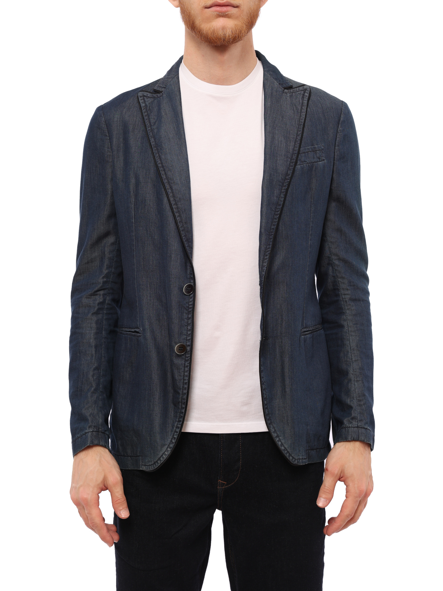 Пиджак Armani Collezioni 1878B0/P529 джинсовый мужской — купить в интернет-магазине Verdistore