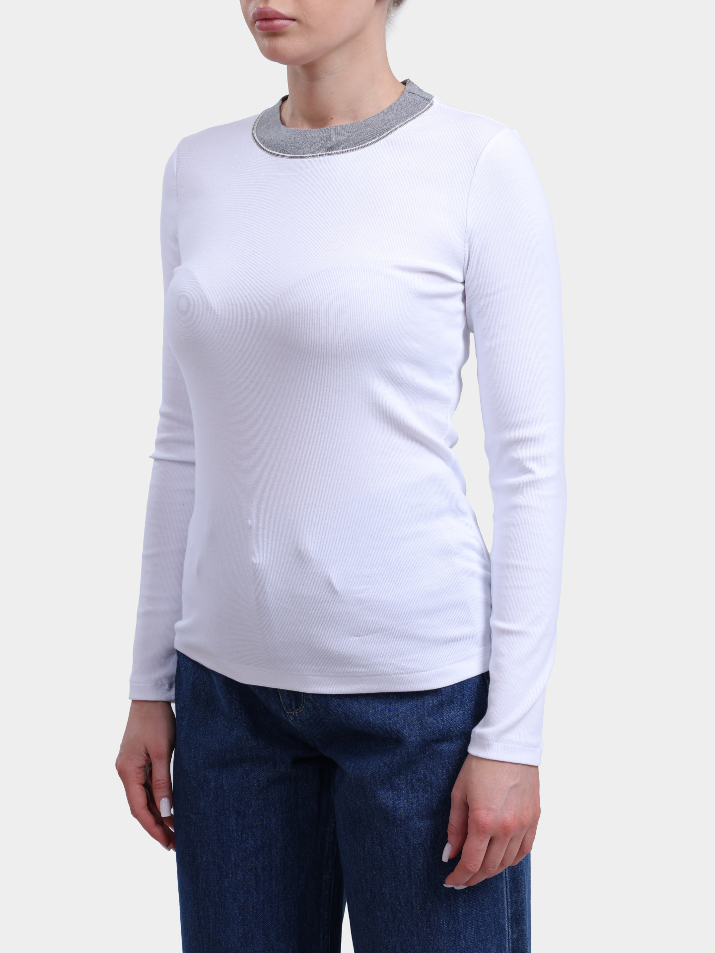 Лонгслив Peserico S06707J0 5669B 72B белый женский — купить в интернет-магазине Verdistore