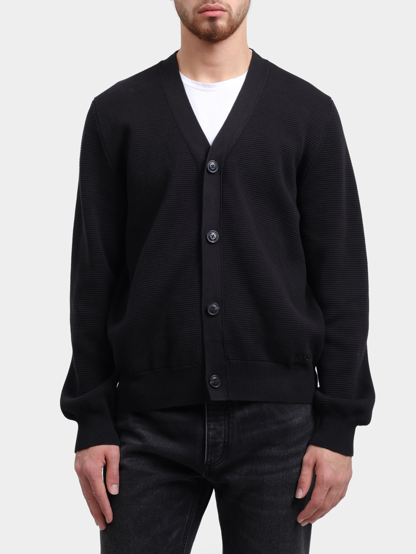 Кардиган San Jared-C 10275565 01 50551509 001 черный мужской — купить в интернет-магазине Verdistore