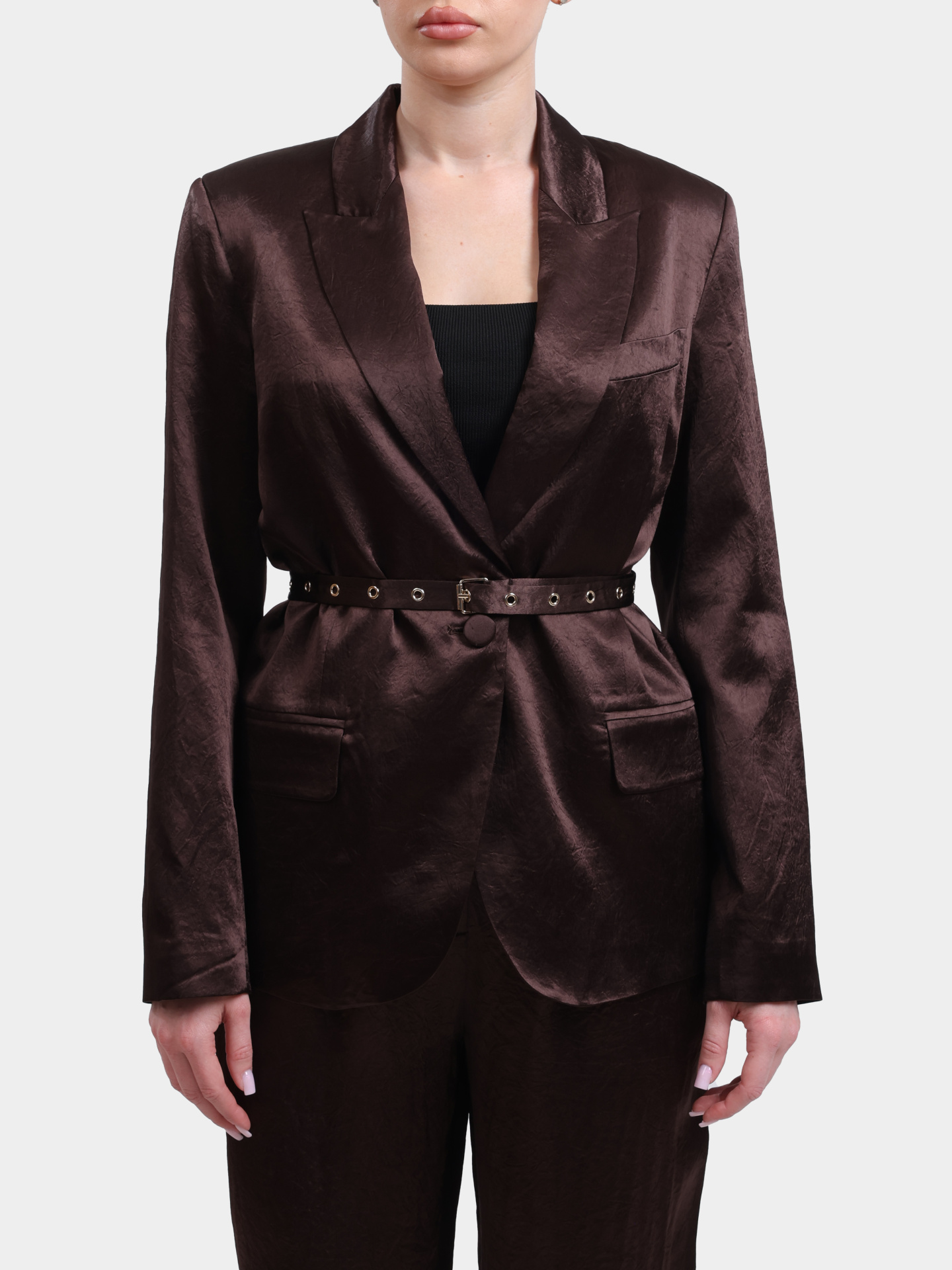 Жакет Liu-Jo CA6146 Т450А Р9576 коричневый женский с поясом  — купить в интернет-магазине Verdistore