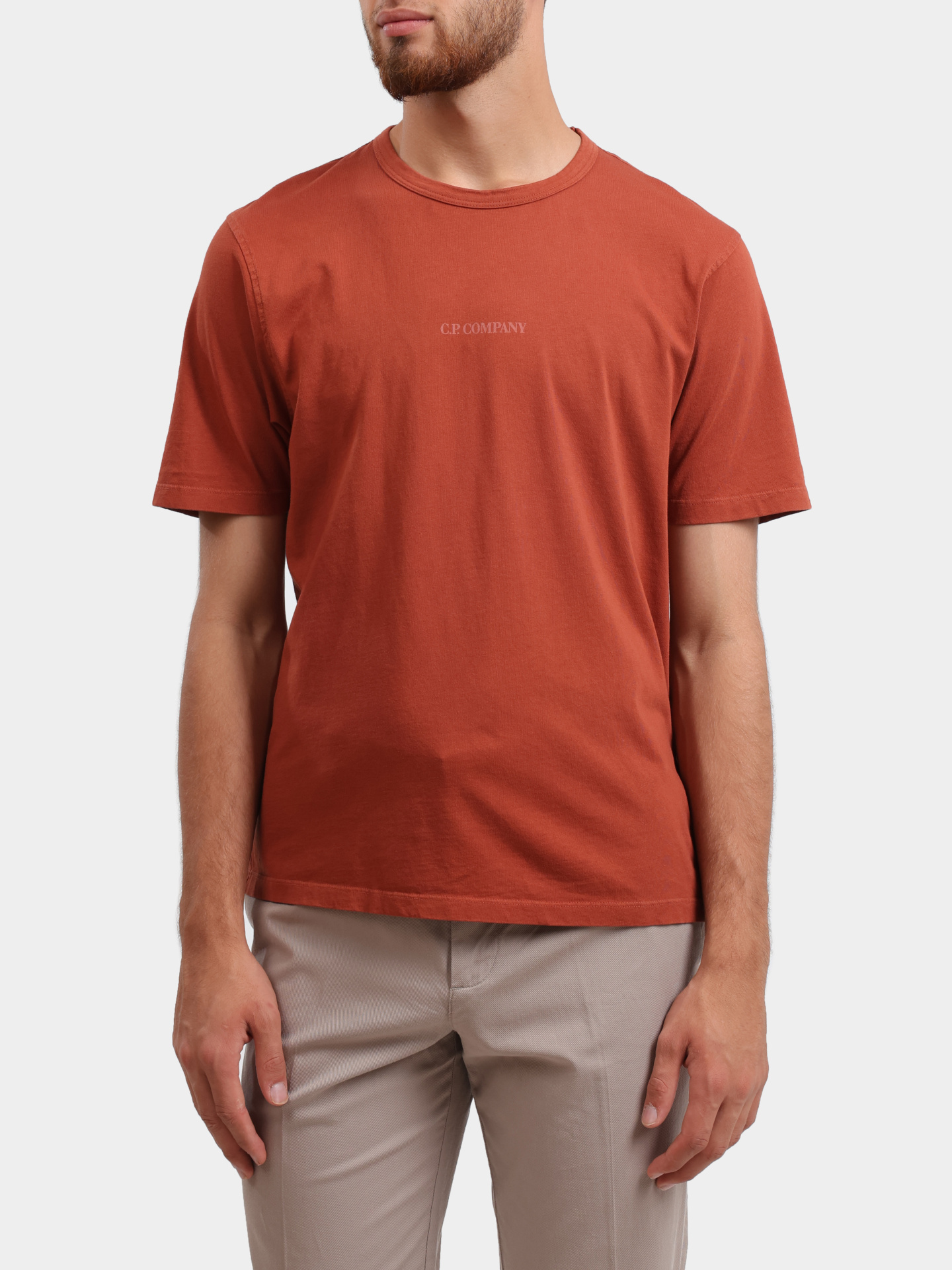 Футболка C.P. Company 18CMTS085A005431R 598 терракотовая мужская — купить в интернет-магазине Verdistore